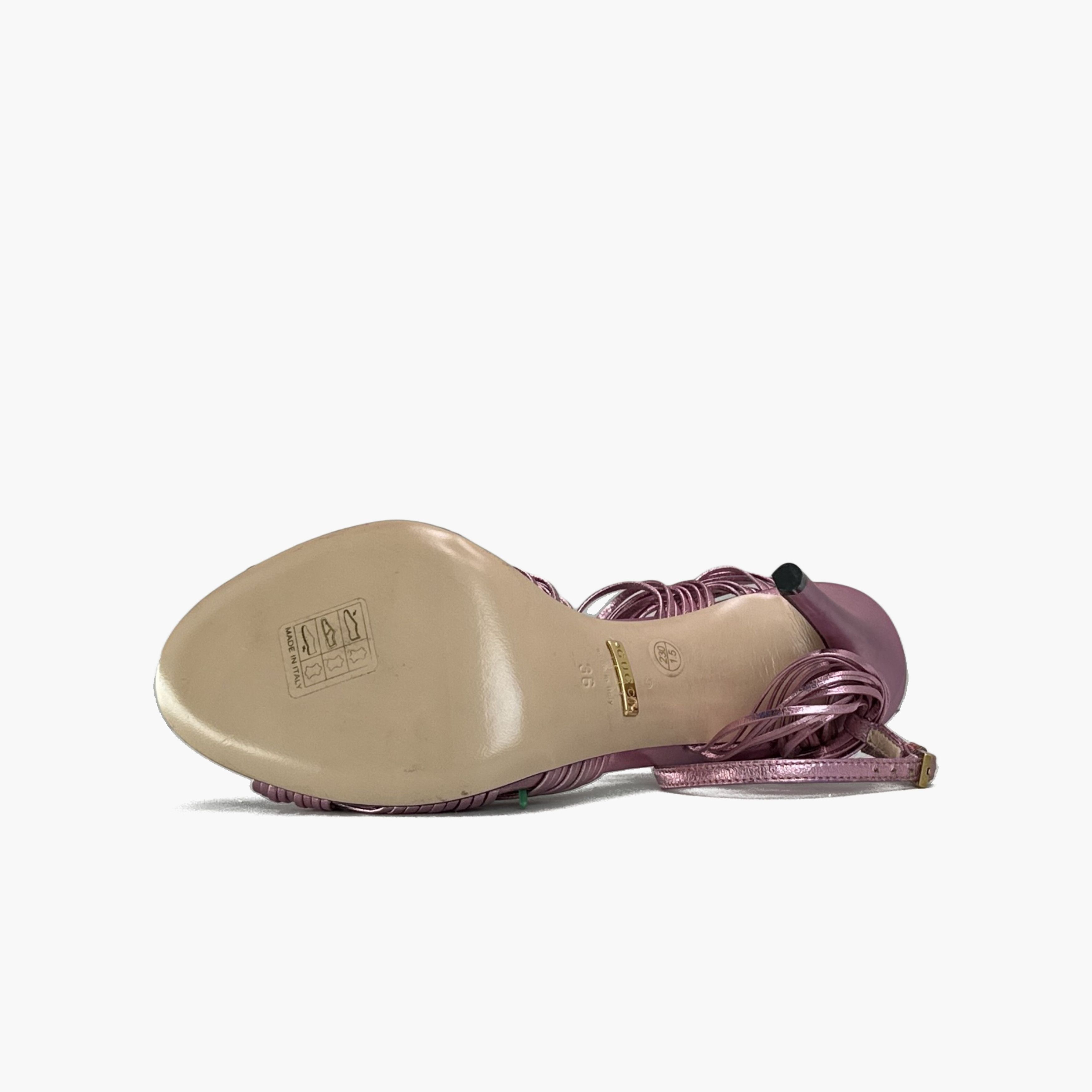 Gucci Gucci Pink Leather High Heel Sandals Size US 6 / IT 36 - 12 Thumbnail
