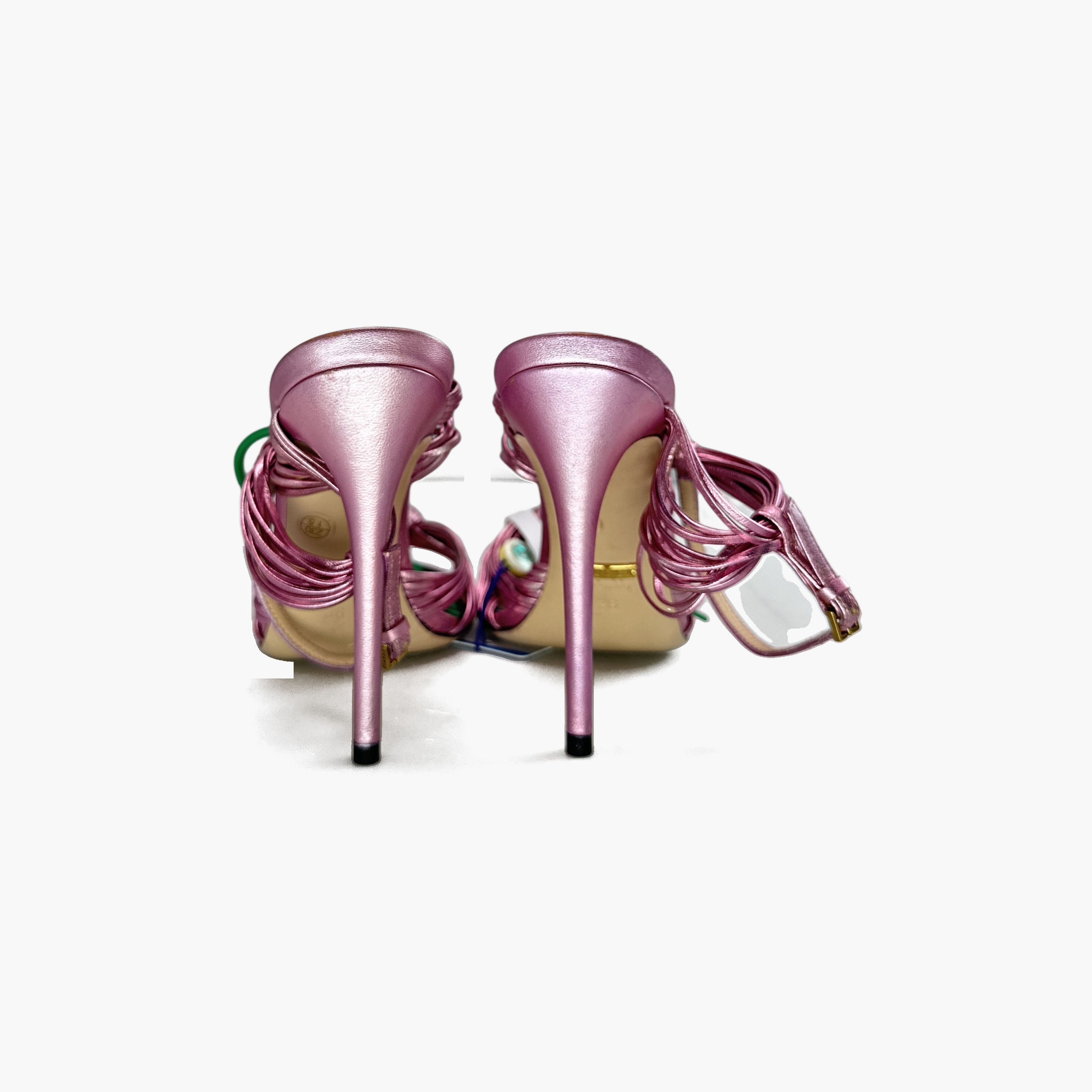 Gucci Gucci Pink Leather High Heel Sandals Size US 6 / IT 36 - 10 Thumbnail