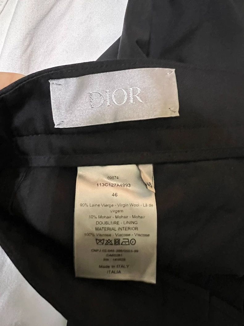 Dior Dior Black Wool Casual Pants 99% New Size US 44 / EU 60 - 4 Thumbnail