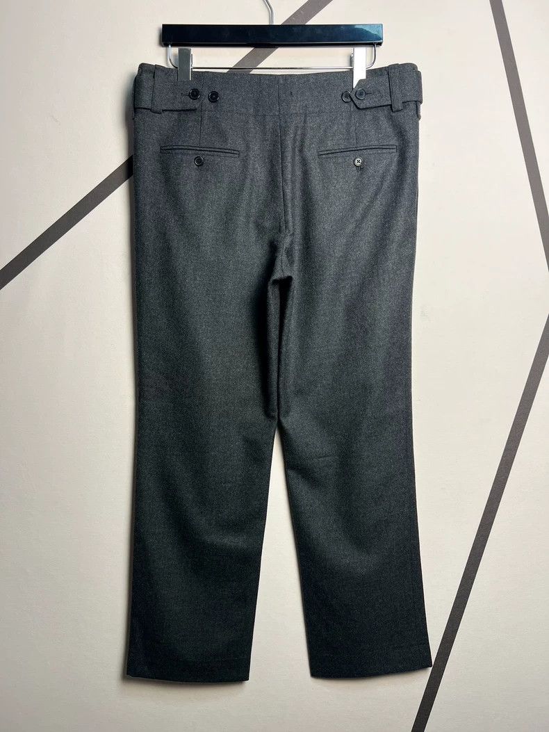 Saint Laurent Paris Saint Laurent Gray Wool Wide Leg Pants Size US 44 / EU 60 - 2 Thumbnail