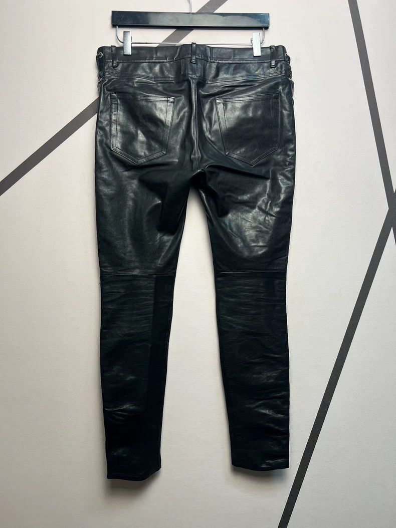 Saint Laurent Paris Saint Laurent Black Leather Motorcycle Pants Size US 44 / EU 60 - 2 Thumbnail