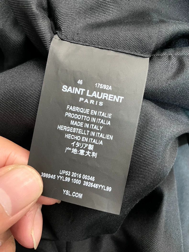 Saint Laurent Paris Saint Laurent Satin Shawl Collar Blazer Size US M / EU 48-50 / 2 - 4 Thumbnail