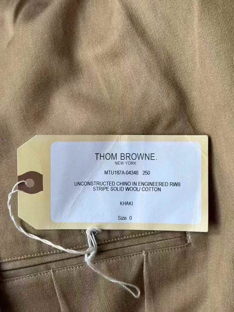 Thom Browne Thom Browne Beige Wool Pants with Stripes Size US 26 / EU 42 - 3 Thumbnail