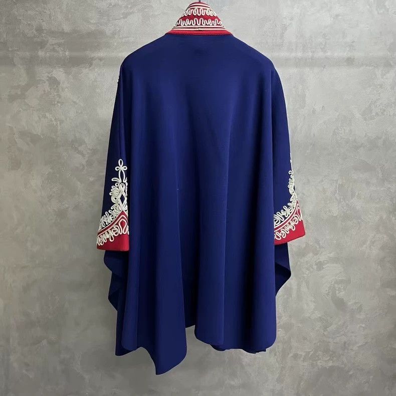 Burberry Burberry Classic Blue Embroidered Cape Jacket Size US M / EU 48-50 / 2 - 4 Thumbnail