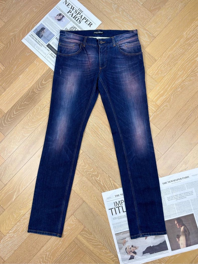 Dolce & Gabbana Dolce & Gabbana Men's Faded Blue Jeans Size US 44 / EU 60 - 2 Thumbnail