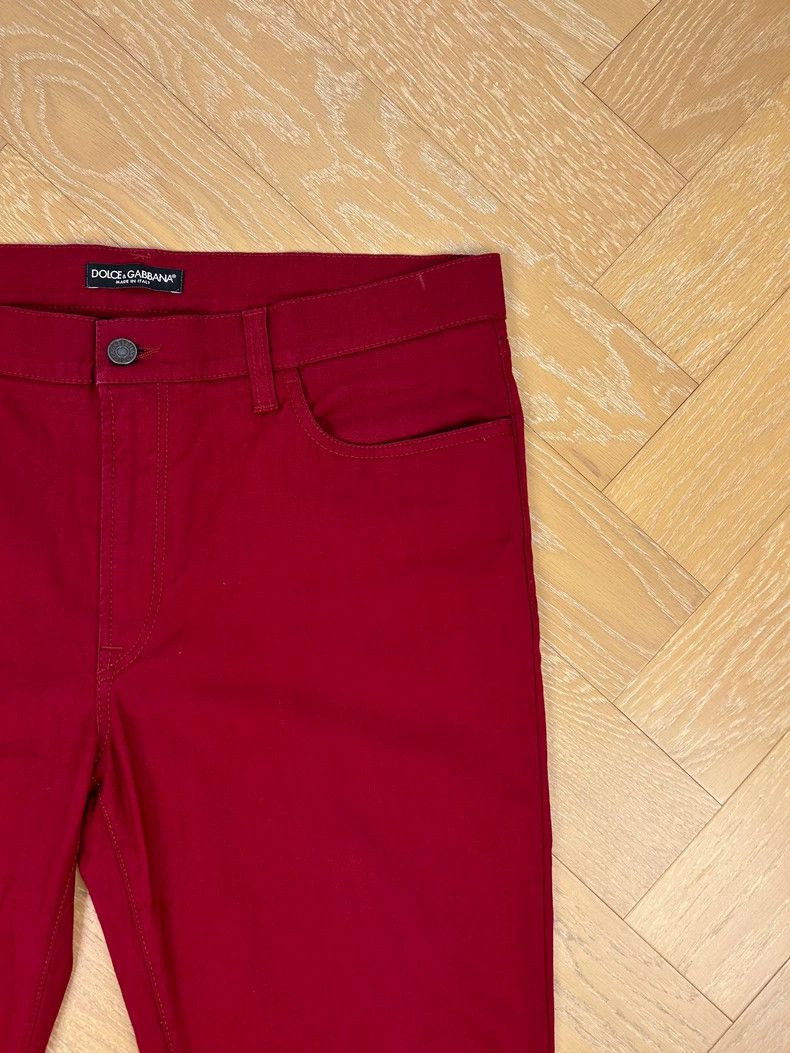 Dolce & Gabbana Dolce & Gabbana Red Casual Denim Pants Size US 44 / EU 60 - 5 Thumbnail