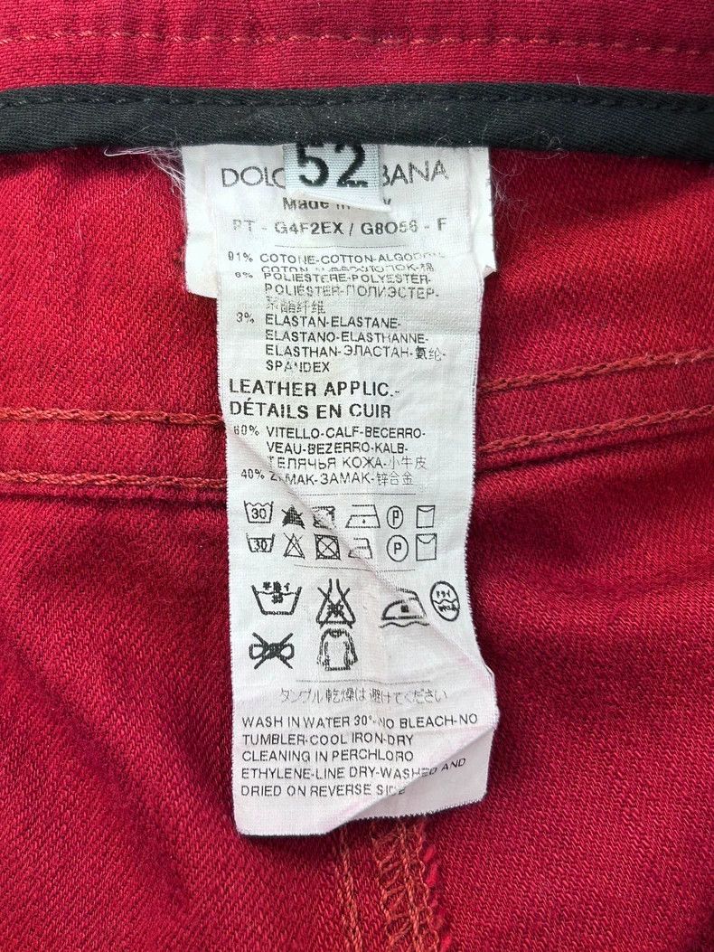 Dolce & Gabbana Dolce & Gabbana Red Casual Denim Pants Size US 44 / EU 60 - 9 Thumbnail