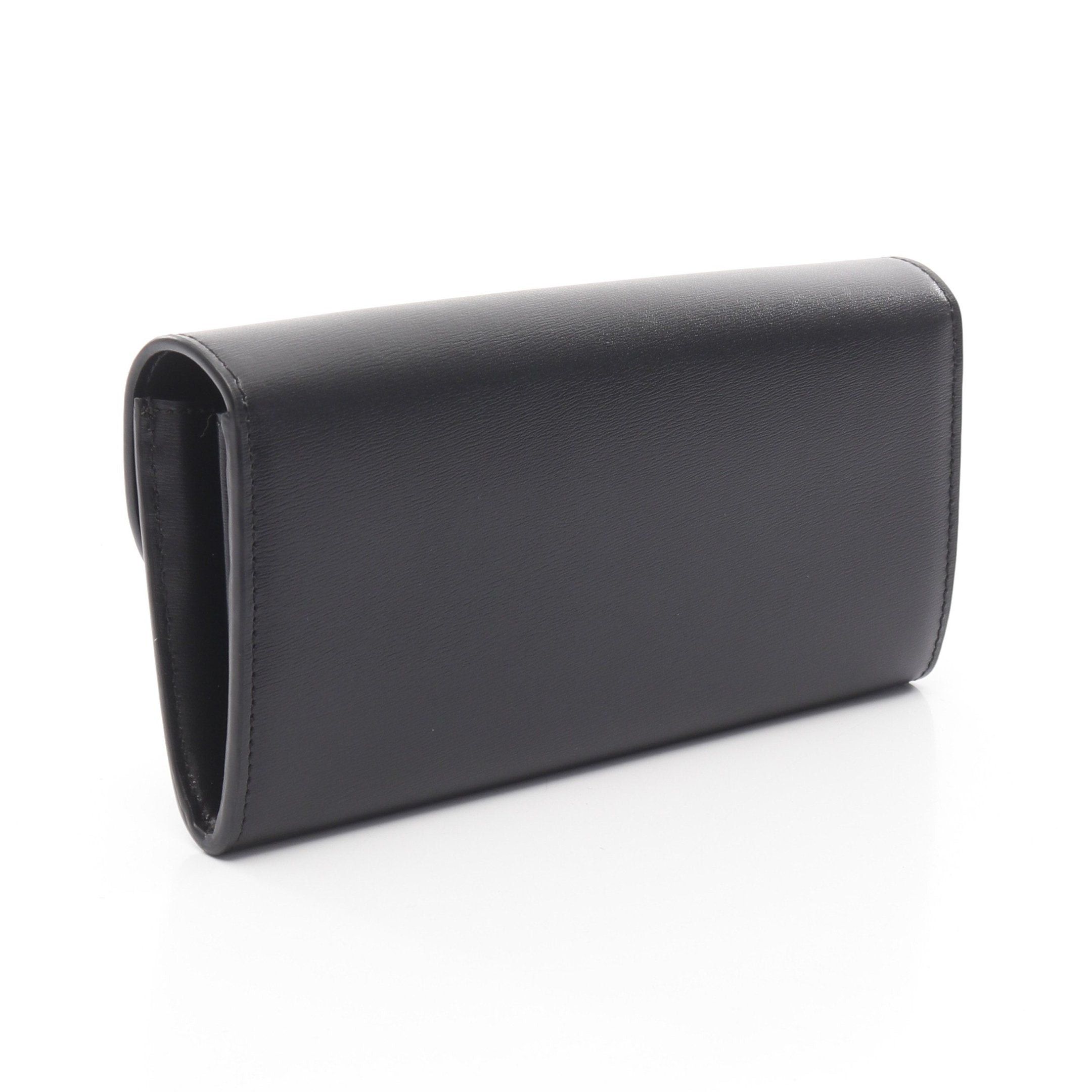 Celine Celine Large Wallet Triomphe Bi-Fold Long Leather Black Size ONE SIZE - 2 Thumbnail