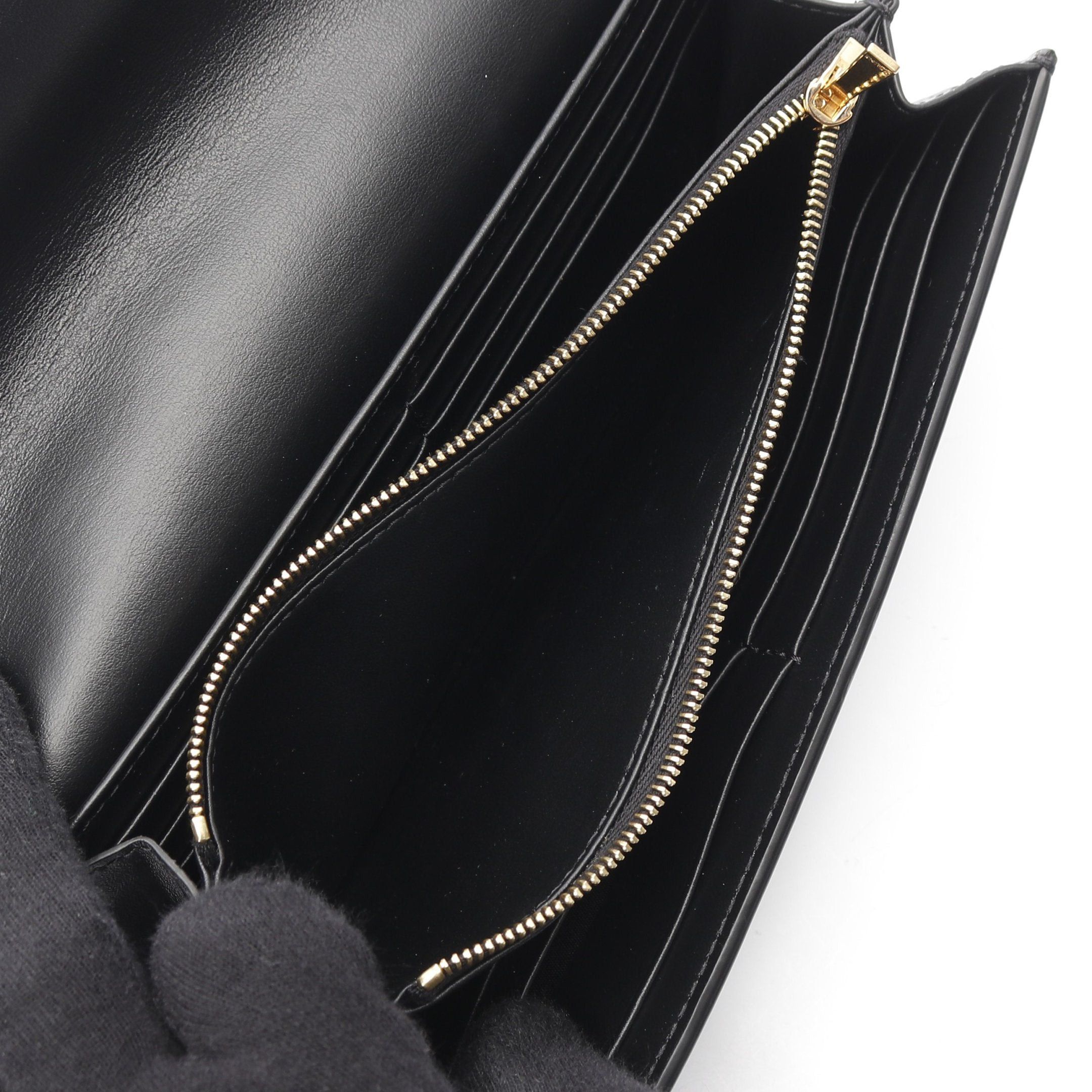 Celine Celine Large Wallet Triomphe Bi-Fold Long Leather Black Size ONE SIZE - 7 Thumbnail
