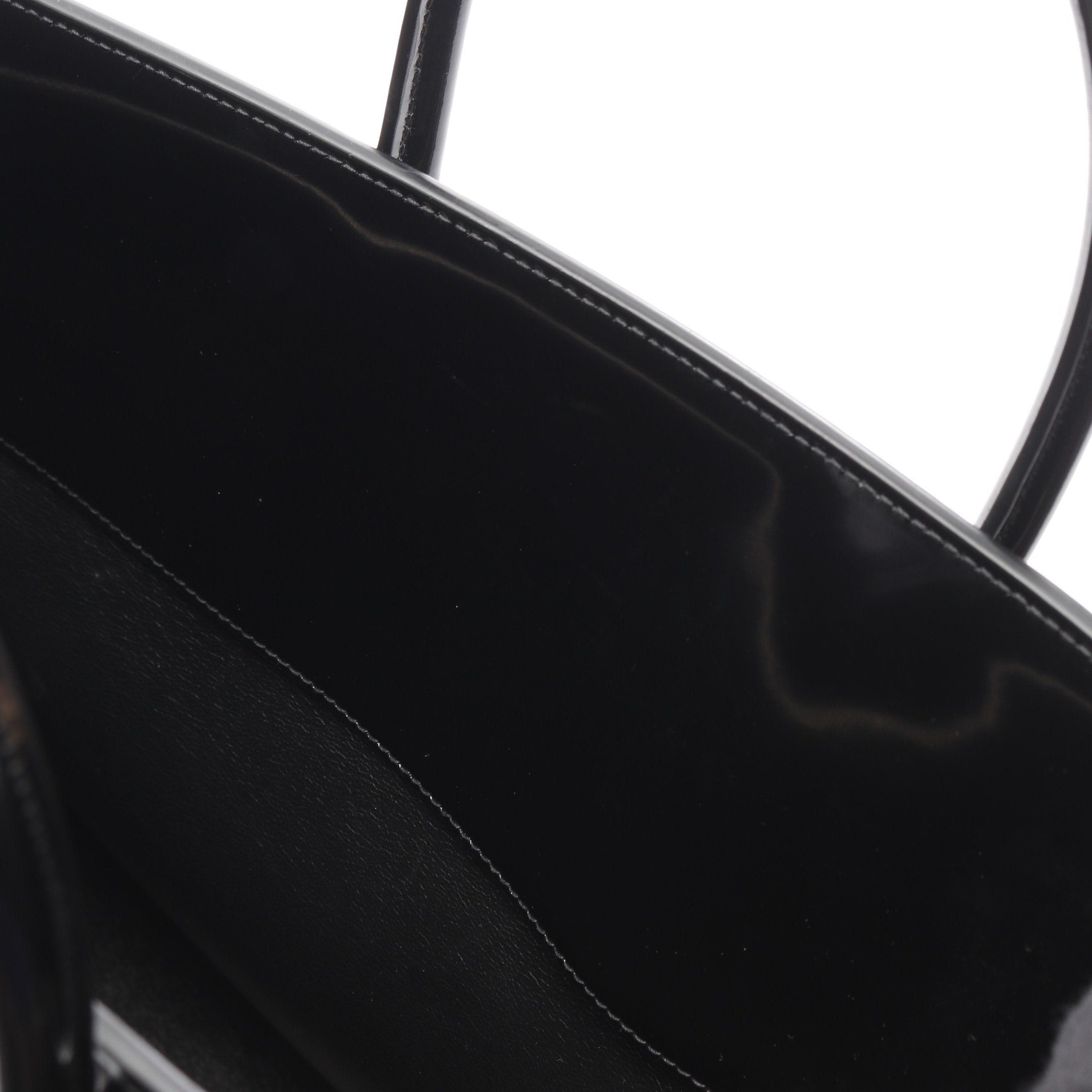 Yves Saint Laurent Yves Saint Laurent Sack Do Jules Shin Large Handbag Tote Bag Patent Leather Black Size ONE SIZE - 9 Thumbnail