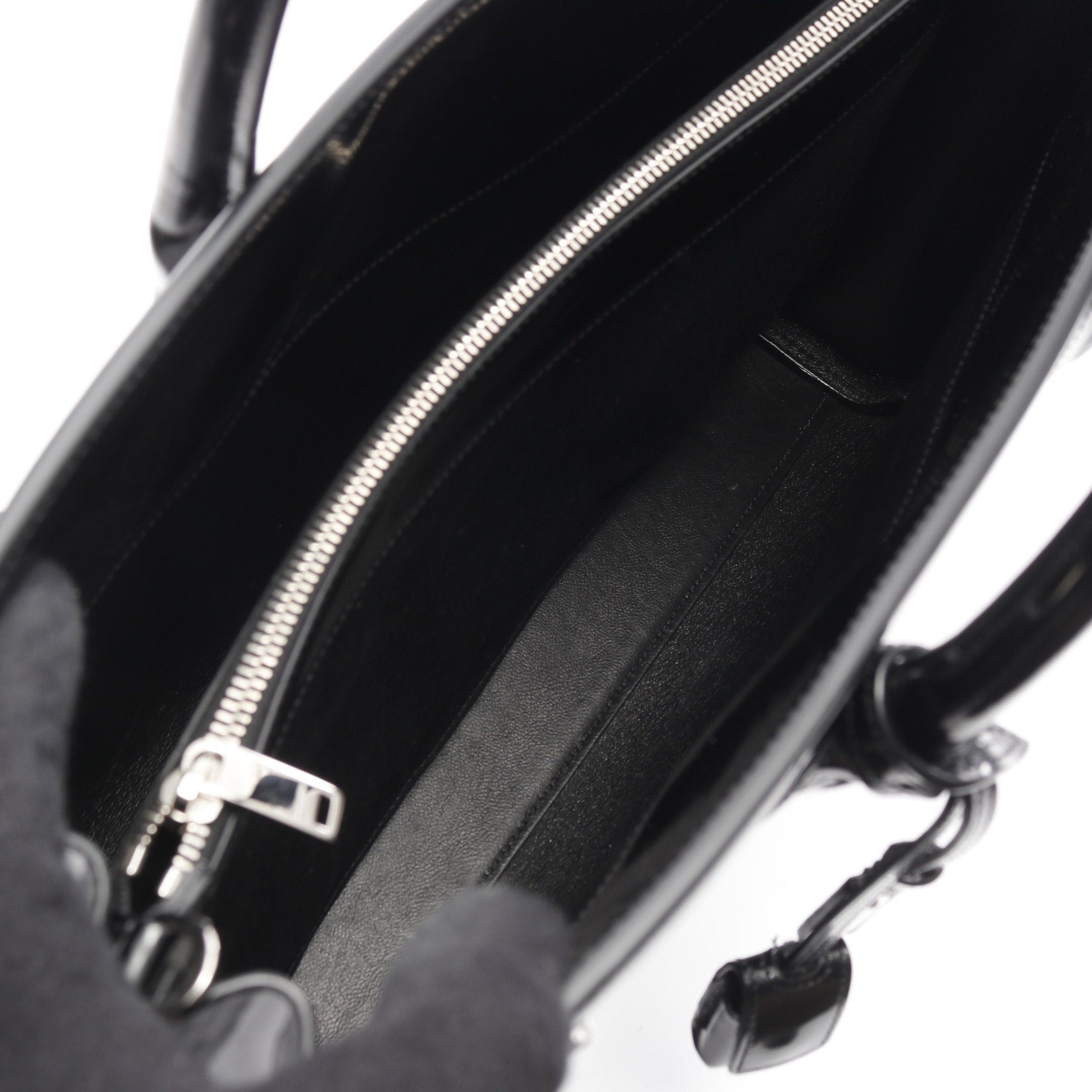 Yves Saint Laurent Yves Saint Laurent Sack Do Jules Shin Large Handbag Tote Bag Patent Leather Black Size ONE SIZE - 3 Thumbnail