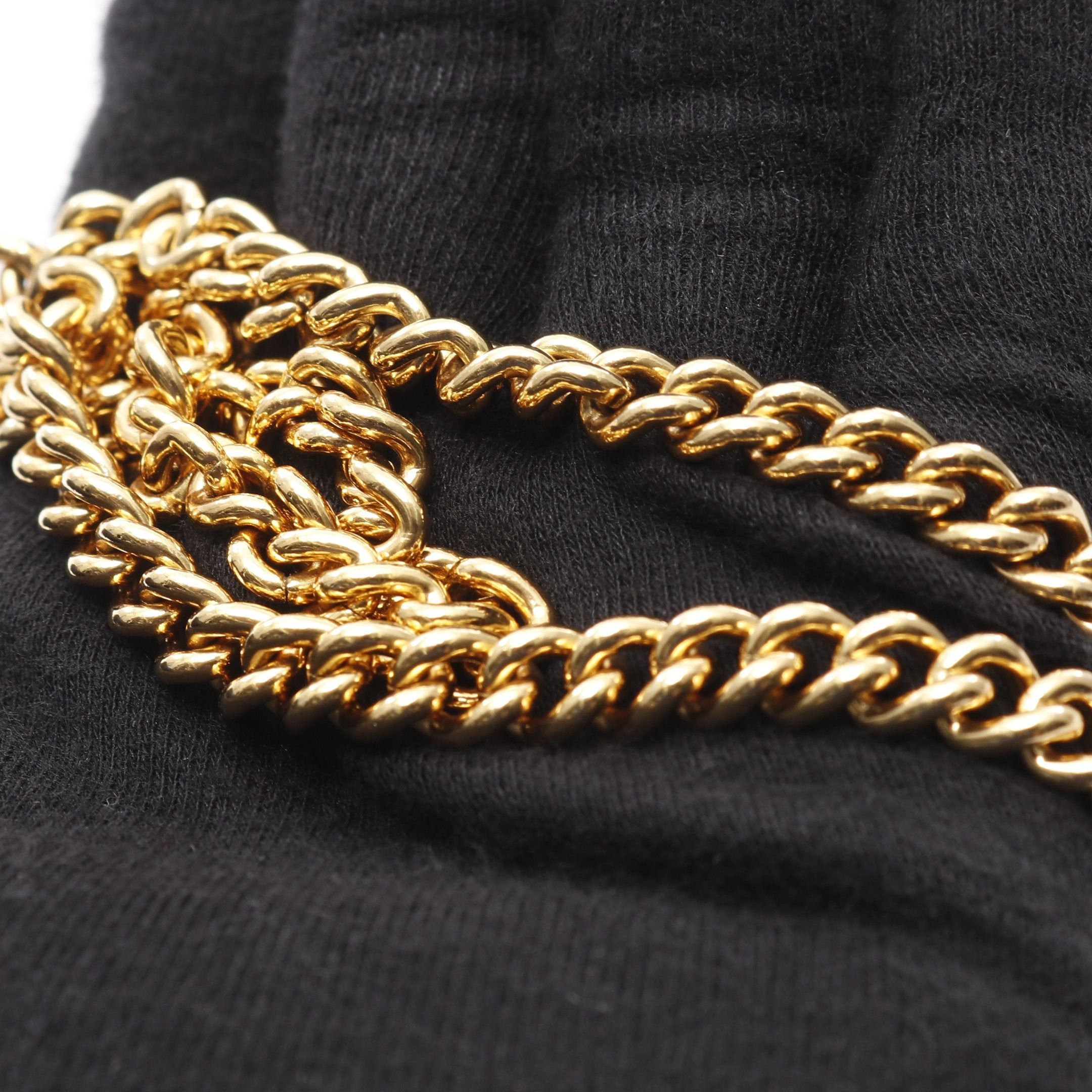 Gucci Gucci Gg Marmont Supreme Chain Wallet Leather Black Beige Size ONE SIZE - 6 Thumbnail