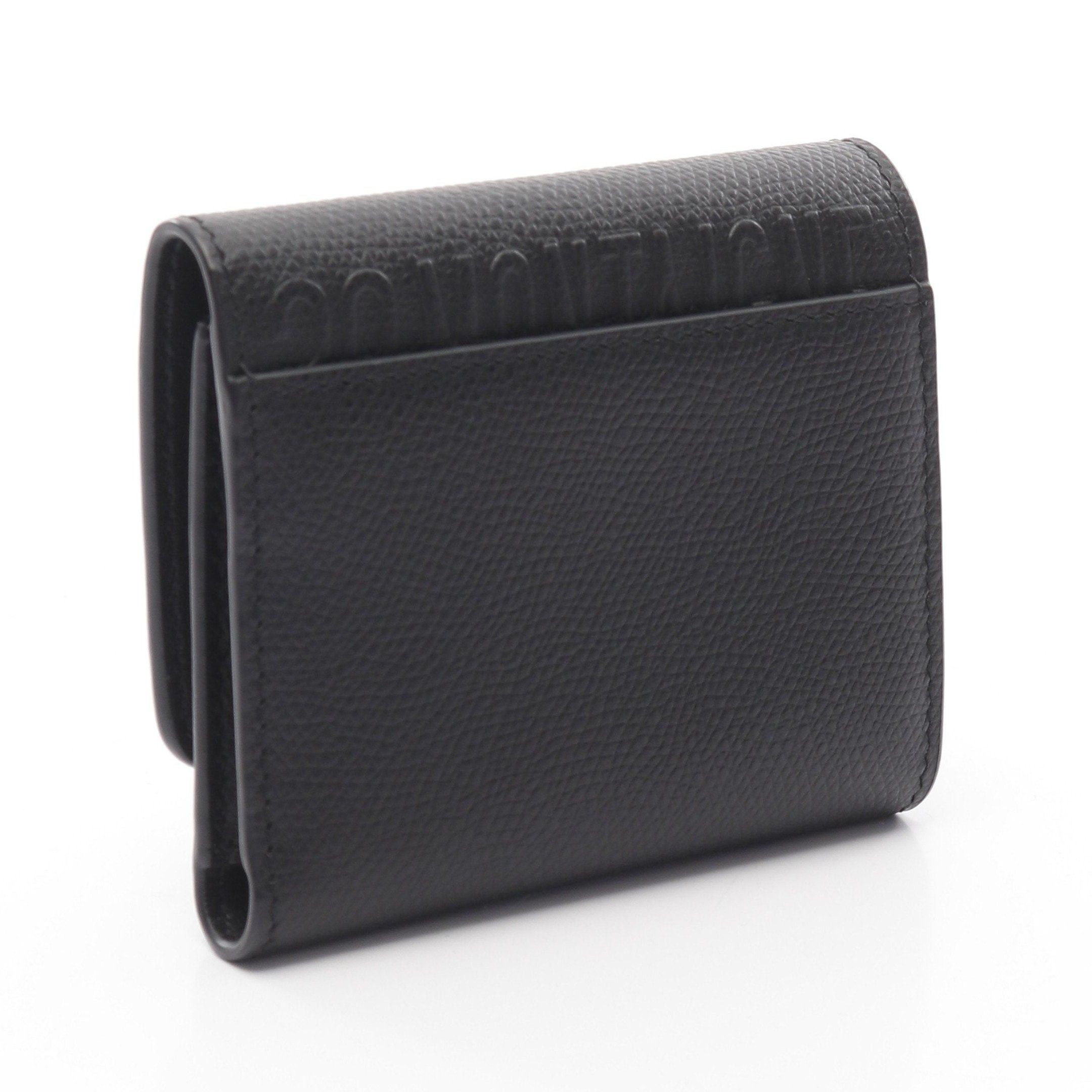 Dior Dior 30 Montaigne Lotus Wallet Trifold Compact Leather Black Size ONE SIZE - 2 Thumbnail