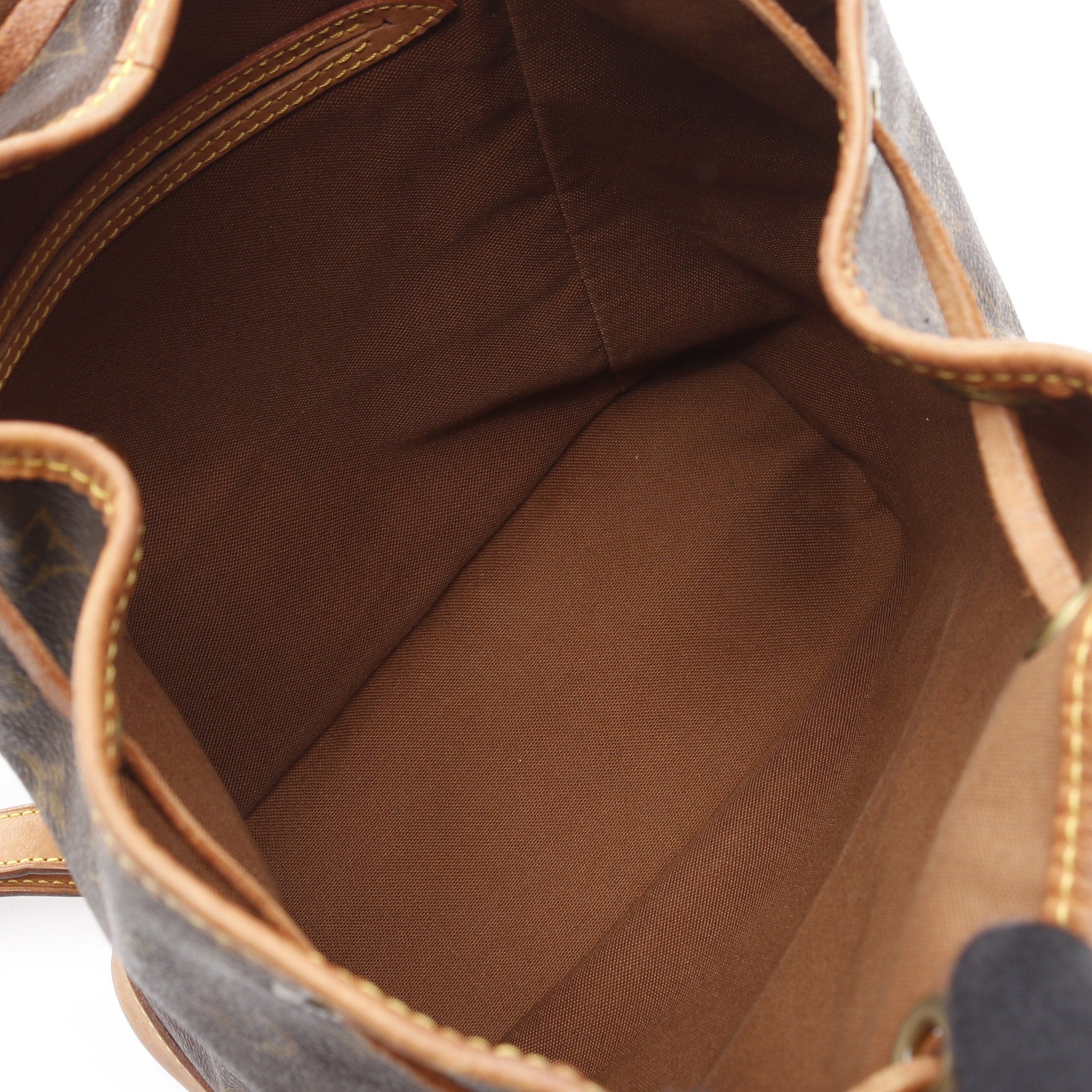 Louis Vuitton Louis Vuitton Montsouris Mm Monogram Backpack Rucksack Leather Brown Size ONE SIZE - 3 Thumbnail