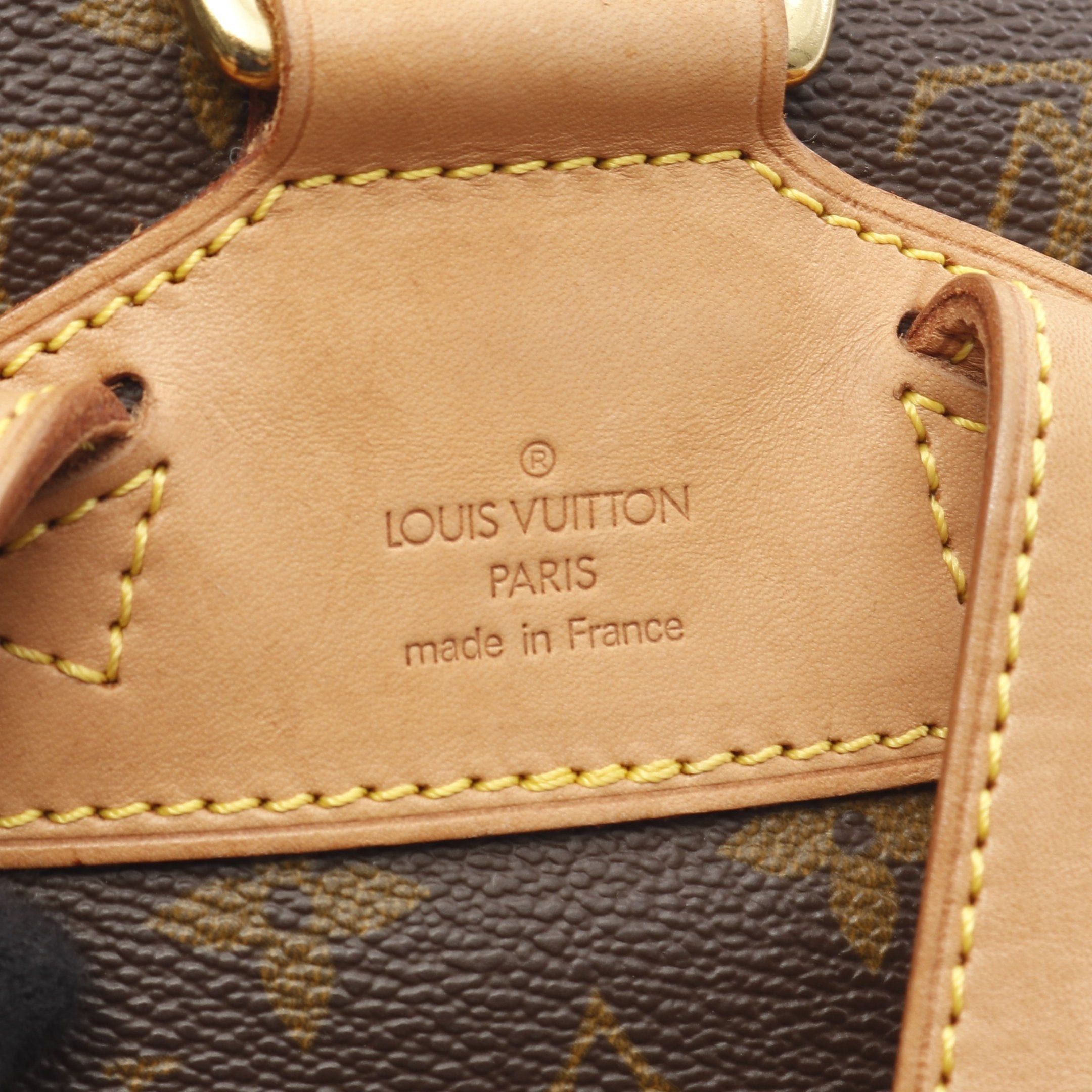 Louis Vuitton Louis Vuitton Montsouris Mm Monogram Backpack Rucksack Leather Brown Size ONE SIZE - 4 Thumbnail