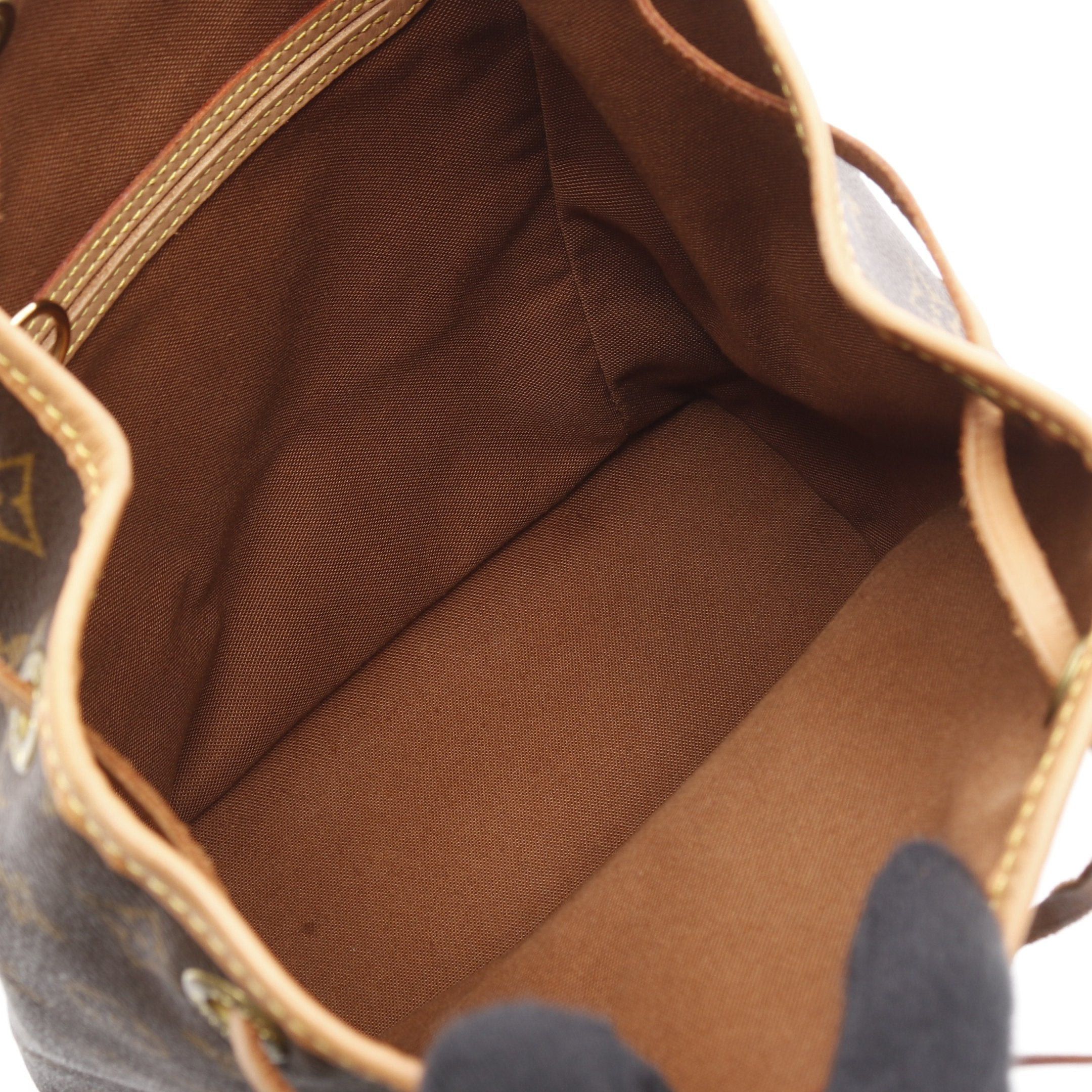 Louis Vuitton Louis Vuitton Montsouris Mm Monogram Backpack Rucksack Leather Brown Size ONE SIZE - 3 Thumbnail