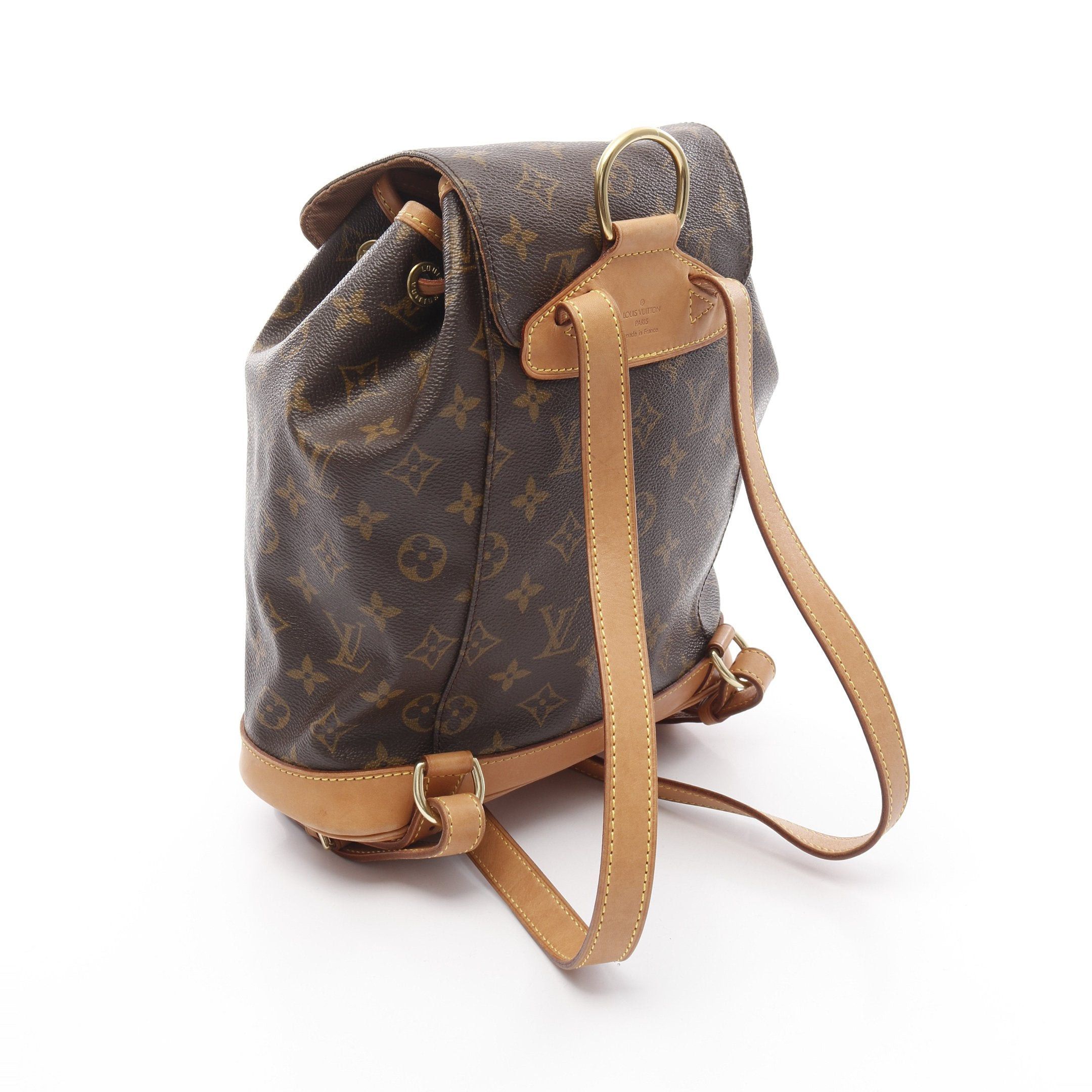 Louis Vuitton Louis Vuitton Montsouris Mm Monogram Backpack Rucksack Leather Brown Size ONE SIZE - 2 Thumbnail