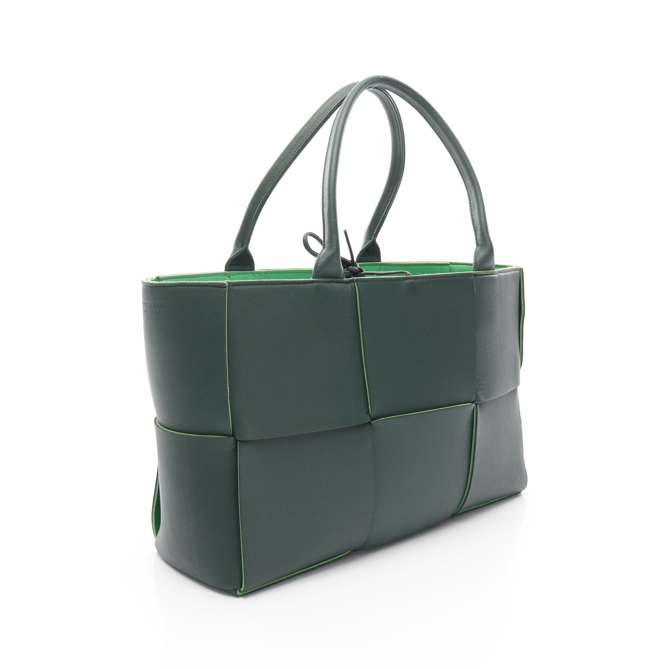 Bottega Veneta Bottega Veneta Arco Maxi Intrecciato Handbag Tote Bag Leather Green Size ONE SIZE - 2 Thumbnail