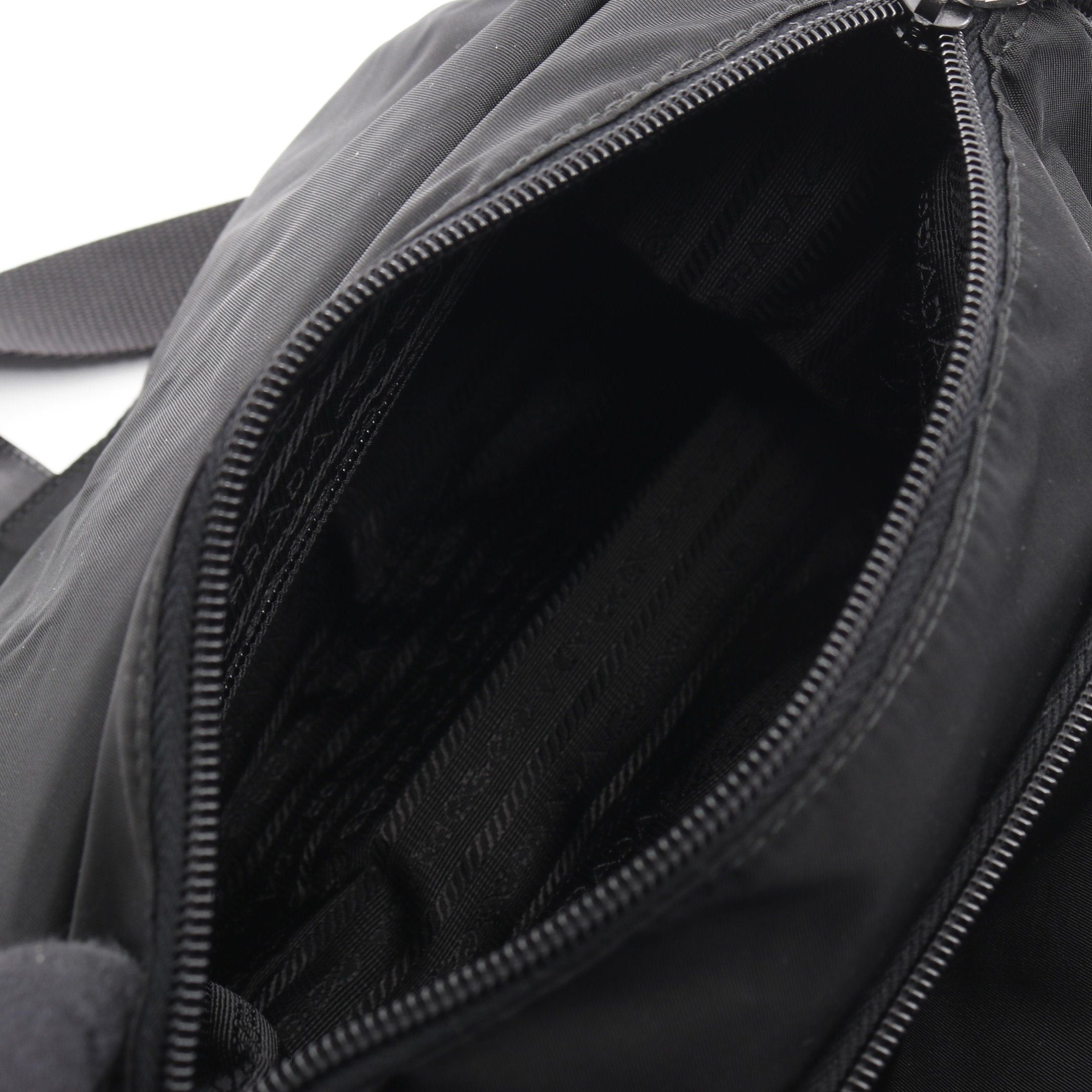 Prada Prada Vela Shoulder Bag Nylon Leather Black Size ONE SIZE - 3 Thumbnail