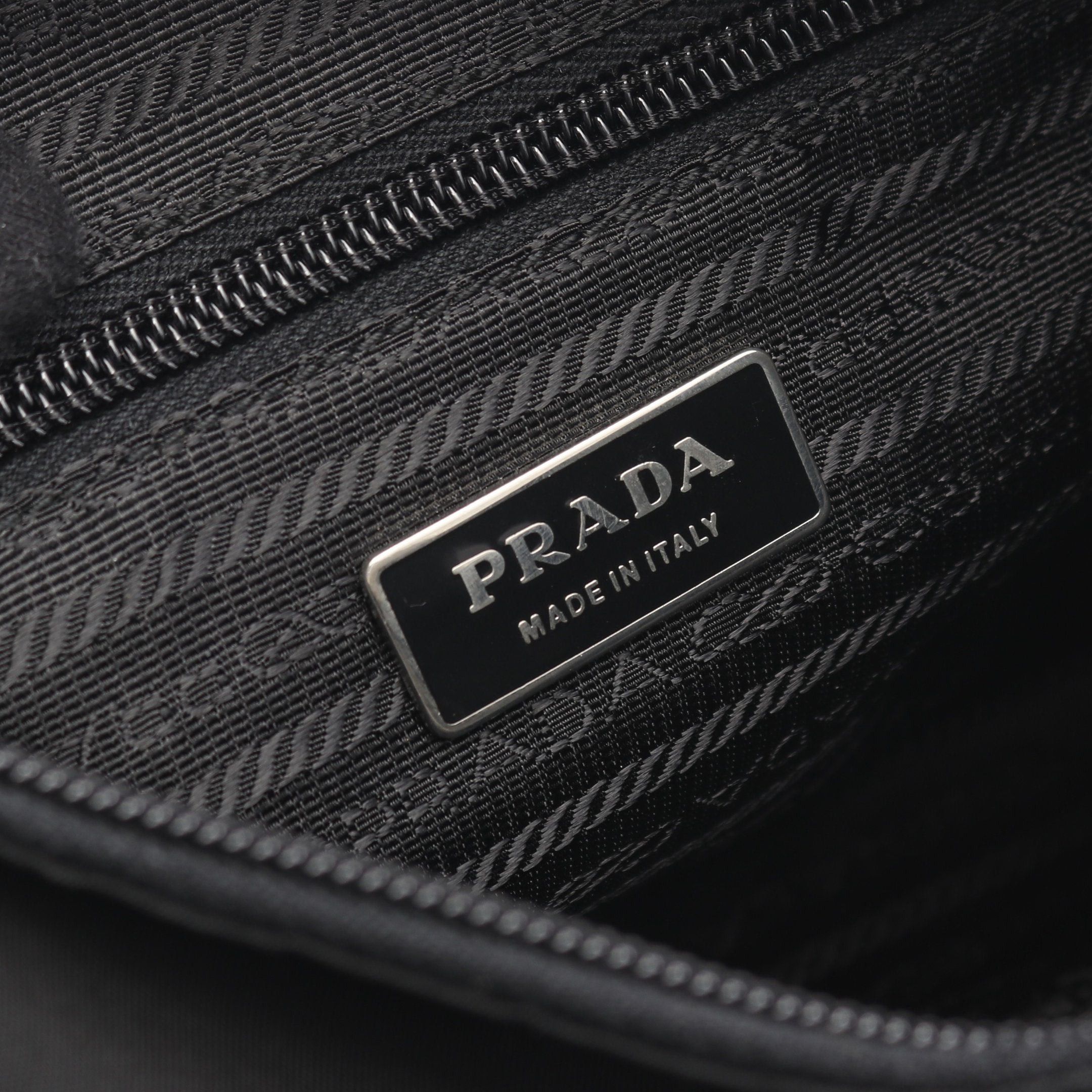 Prada Prada Vela Shoulder Bag Nylon Leather Black Size ONE SIZE - 4 Thumbnail