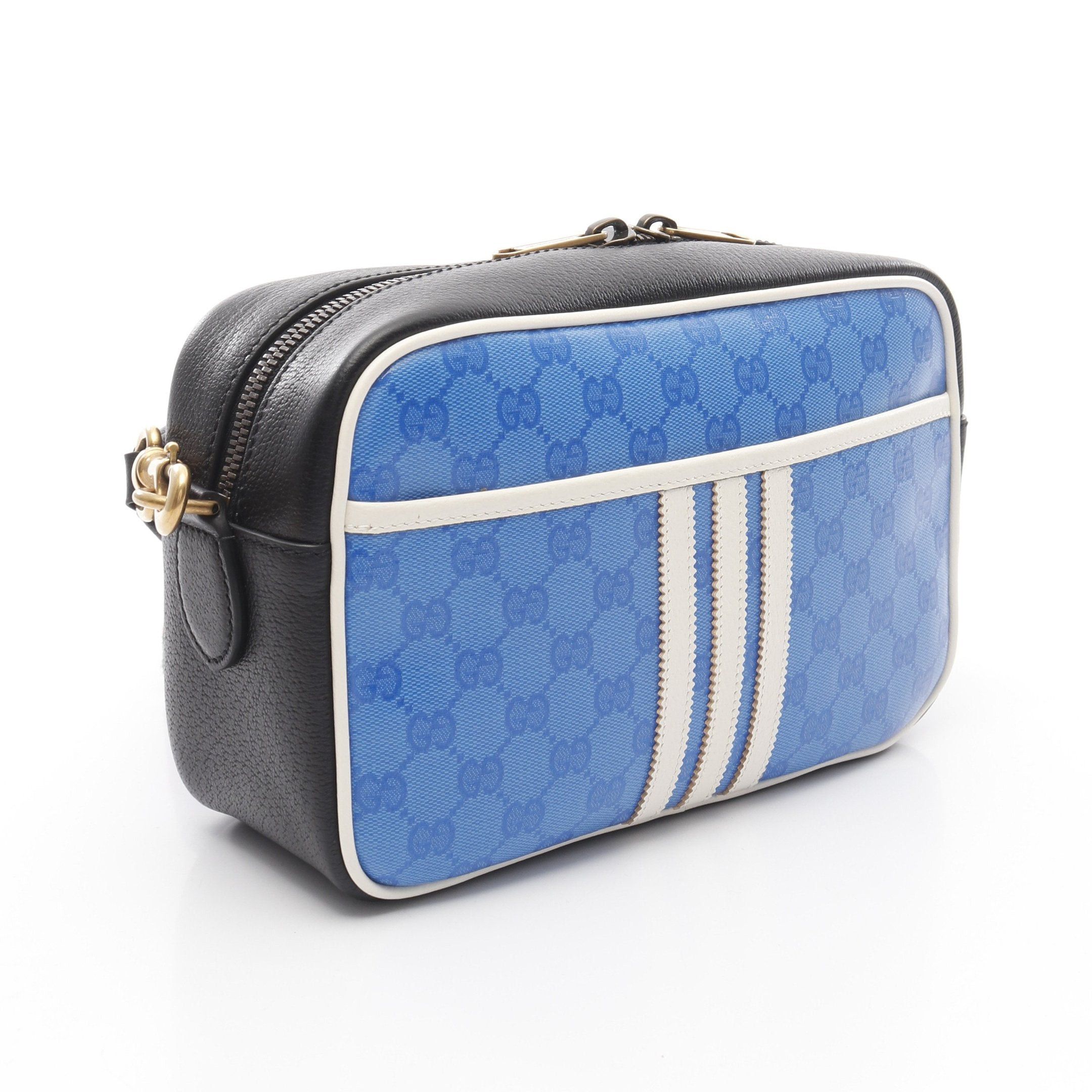 Gucci Gucci Gucci * Adidas Gg Crystal Shoulder Bag Coated Canvas Leather Blue Black Multicolor Size ONE SIZE - 2 Thumbnail