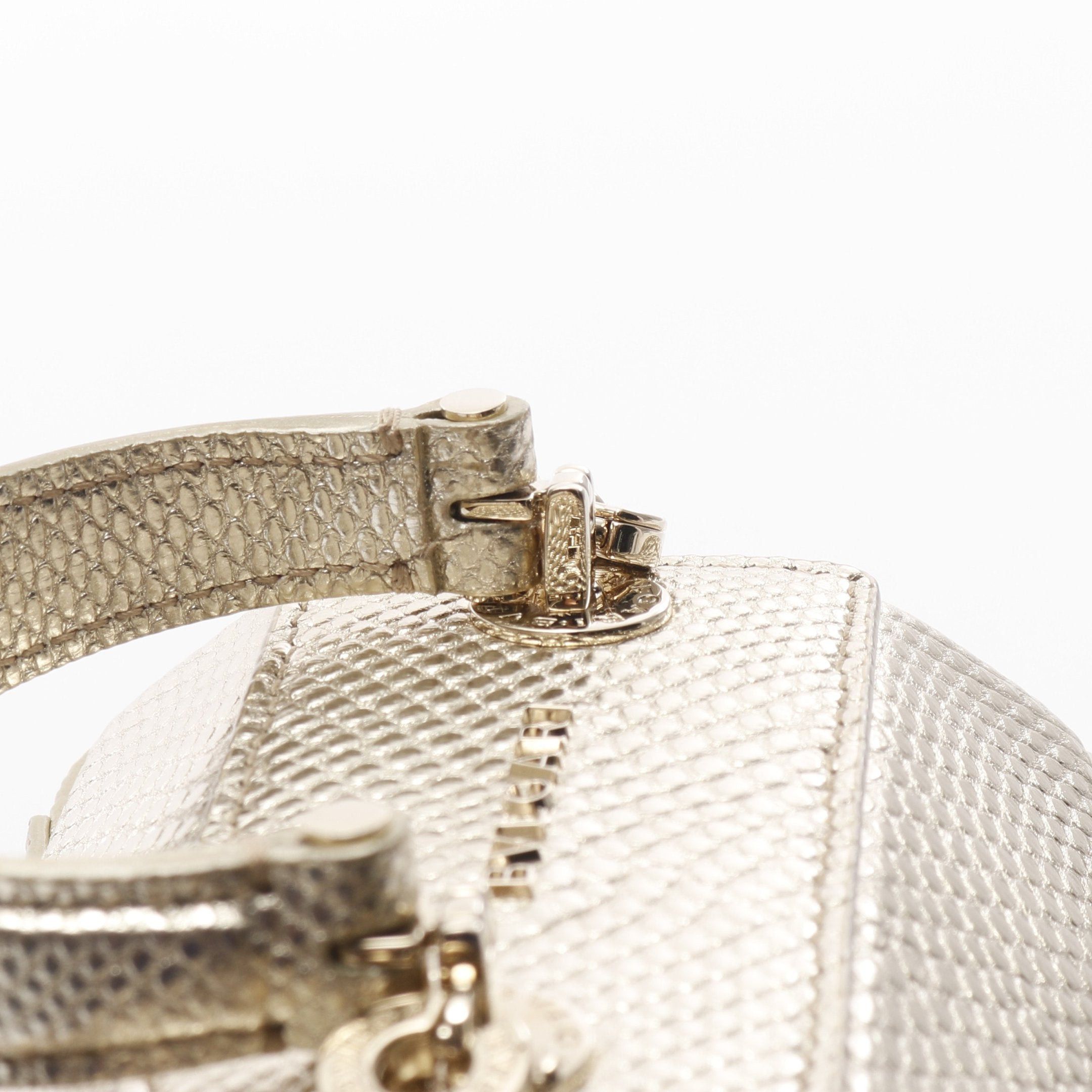 Bvlgari Bvlgari Serpenti Vanity Handbag Bag Leather Gold Python Embossed Size ONE SIZE - 7 Thumbnail