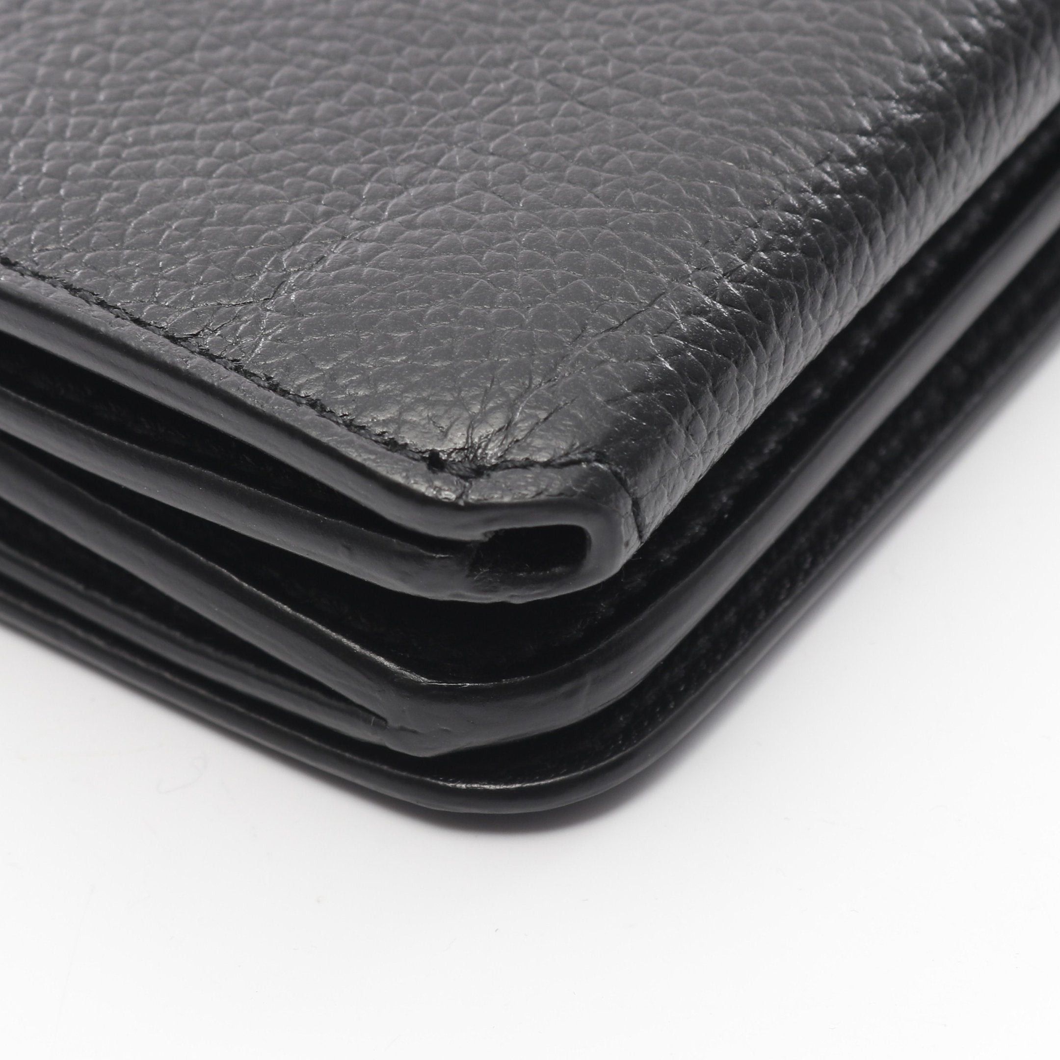 Balenciaga Balenciaga Cash Mini Wallet Trifold Compact Leather Black Size ONE SIZE - 6 Thumbnail