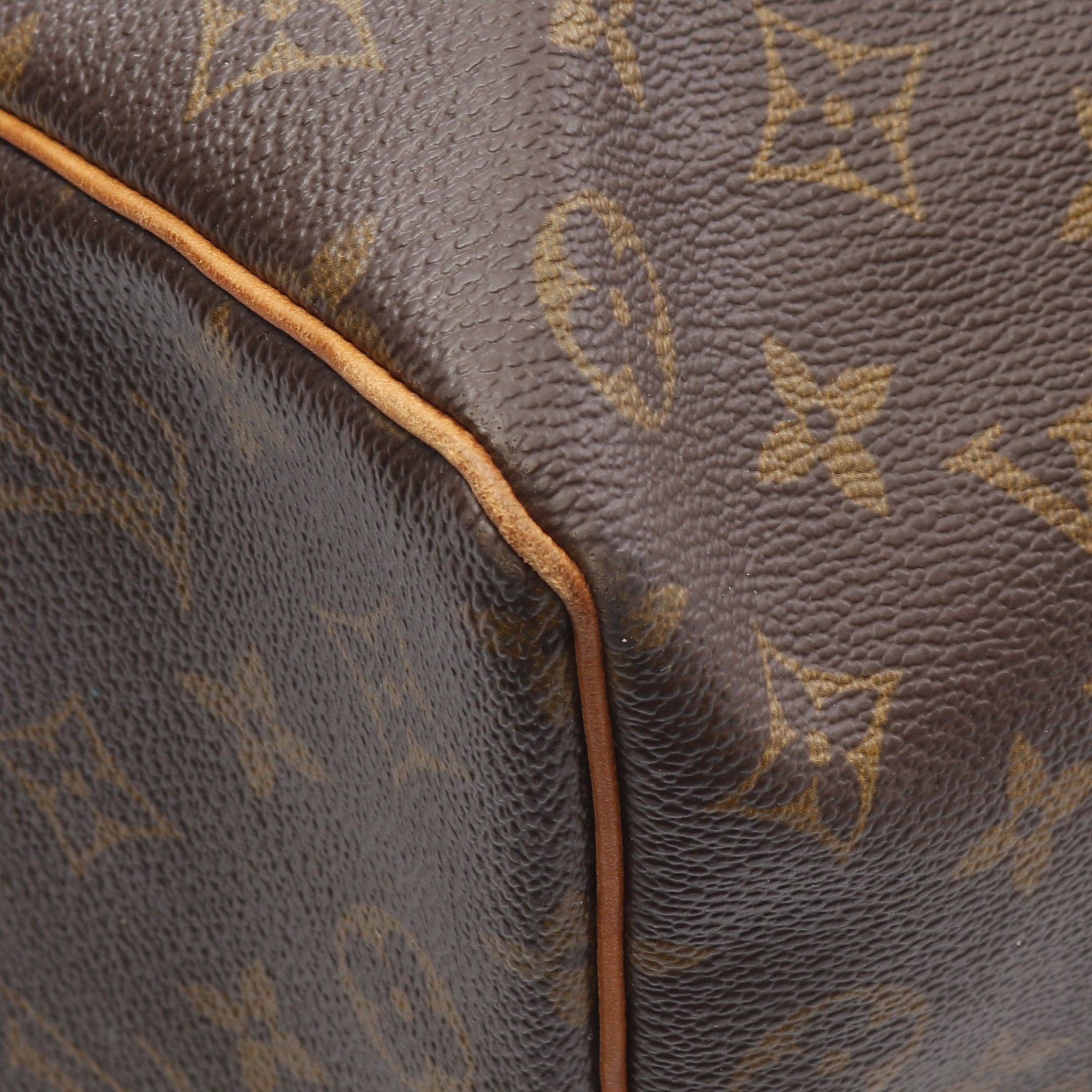 Louis Vuitton Louis Vuitton Keepall 50 Monogram Boston Bag Leather Brown Size ONE SIZE - 6 Thumbnail