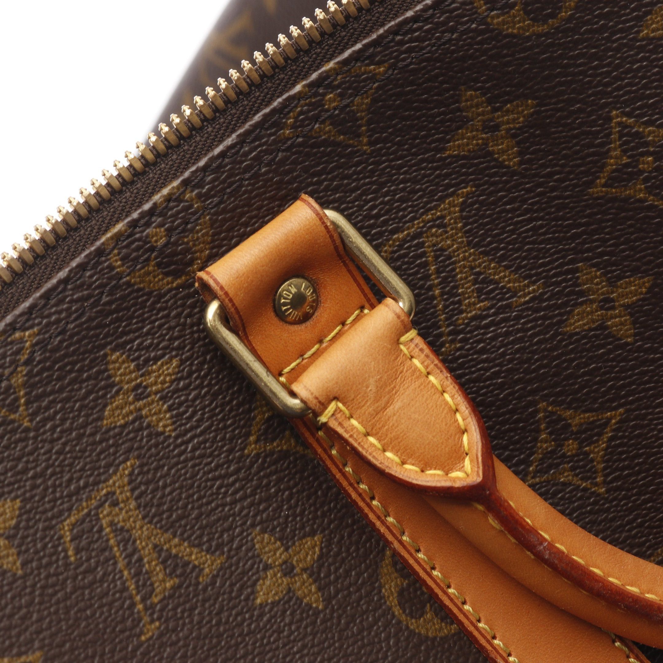 Louis Vuitton Louis Vuitton Keepall 50 Monogram Boston Bag Leather Brown Size ONE SIZE - 8 Thumbnail