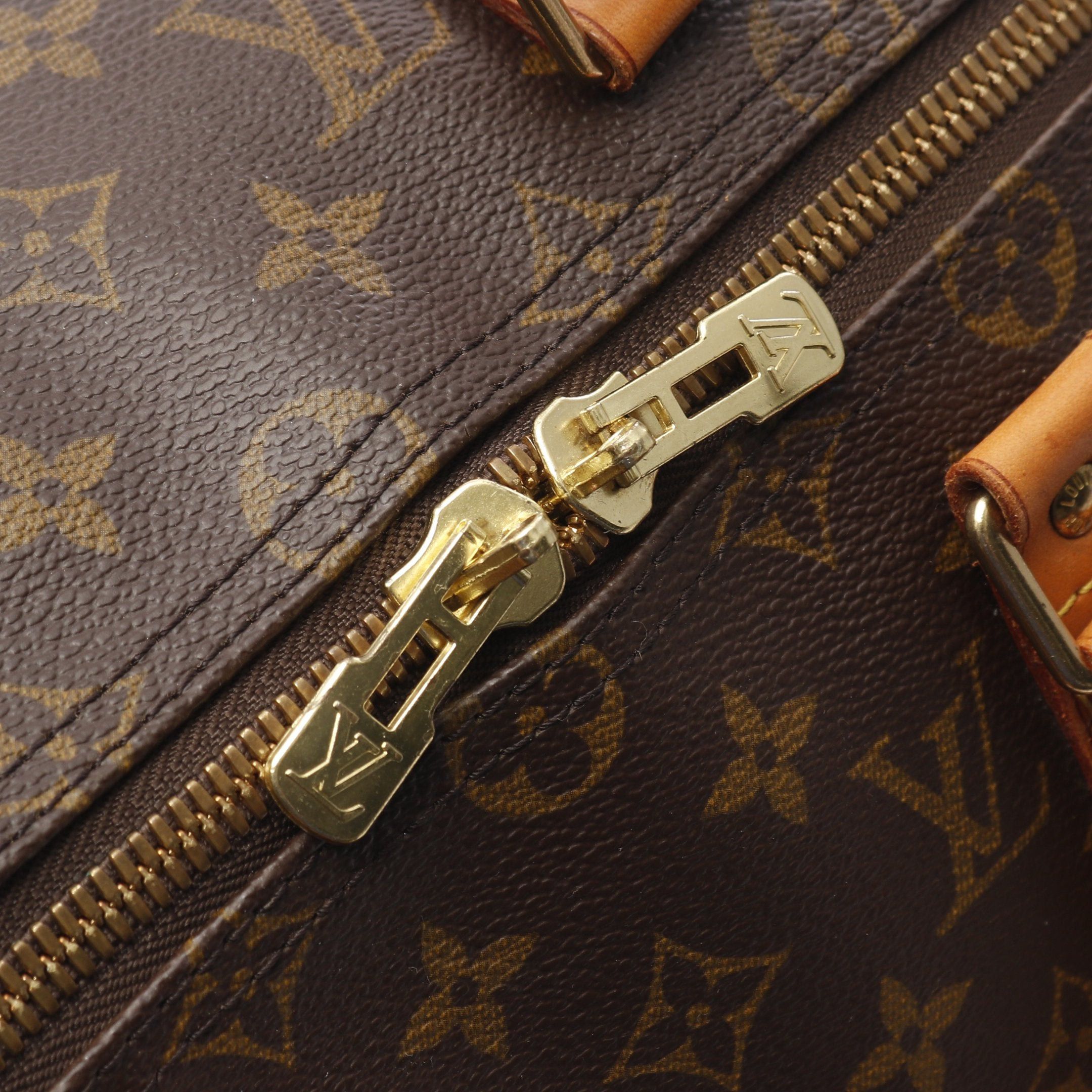 Louis Vuitton Louis Vuitton Keepall 50 Monogram Boston Bag Leather Brown Size ONE SIZE - 9 Thumbnail