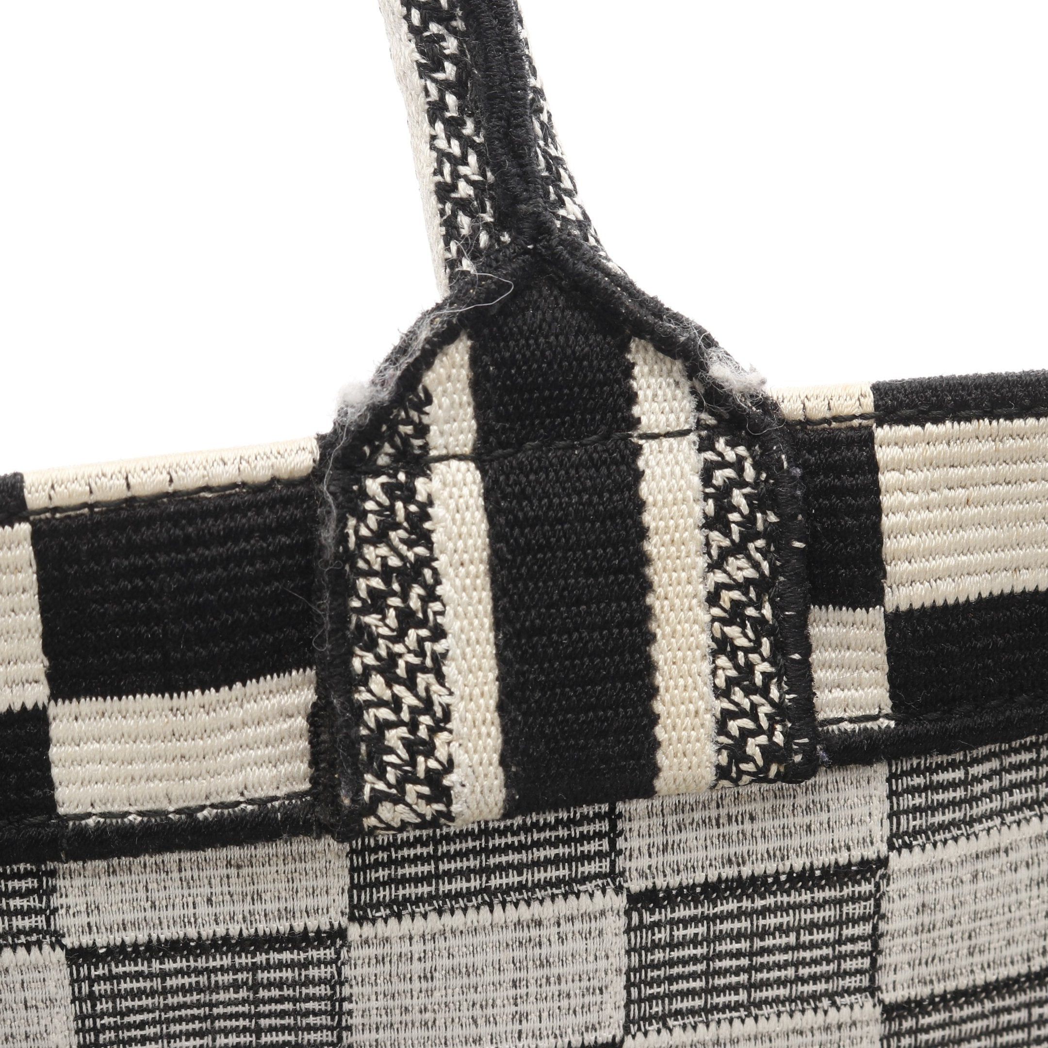 Dior Dior Book Tote Large Handbag Bag Canvas Black White Size ONE SIZE - 8 Thumbnail