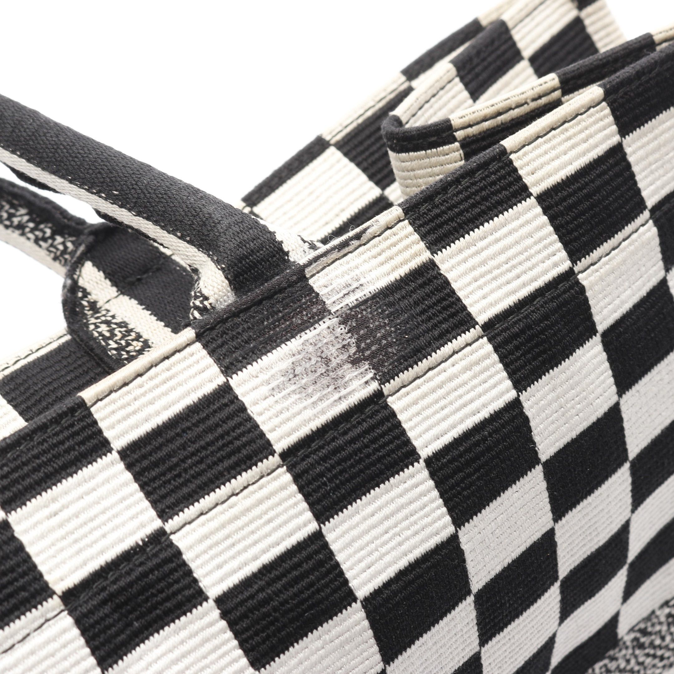 Dior Dior Book Tote Large Handbag Bag Canvas Black White Size ONE SIZE - 10 Thumbnail