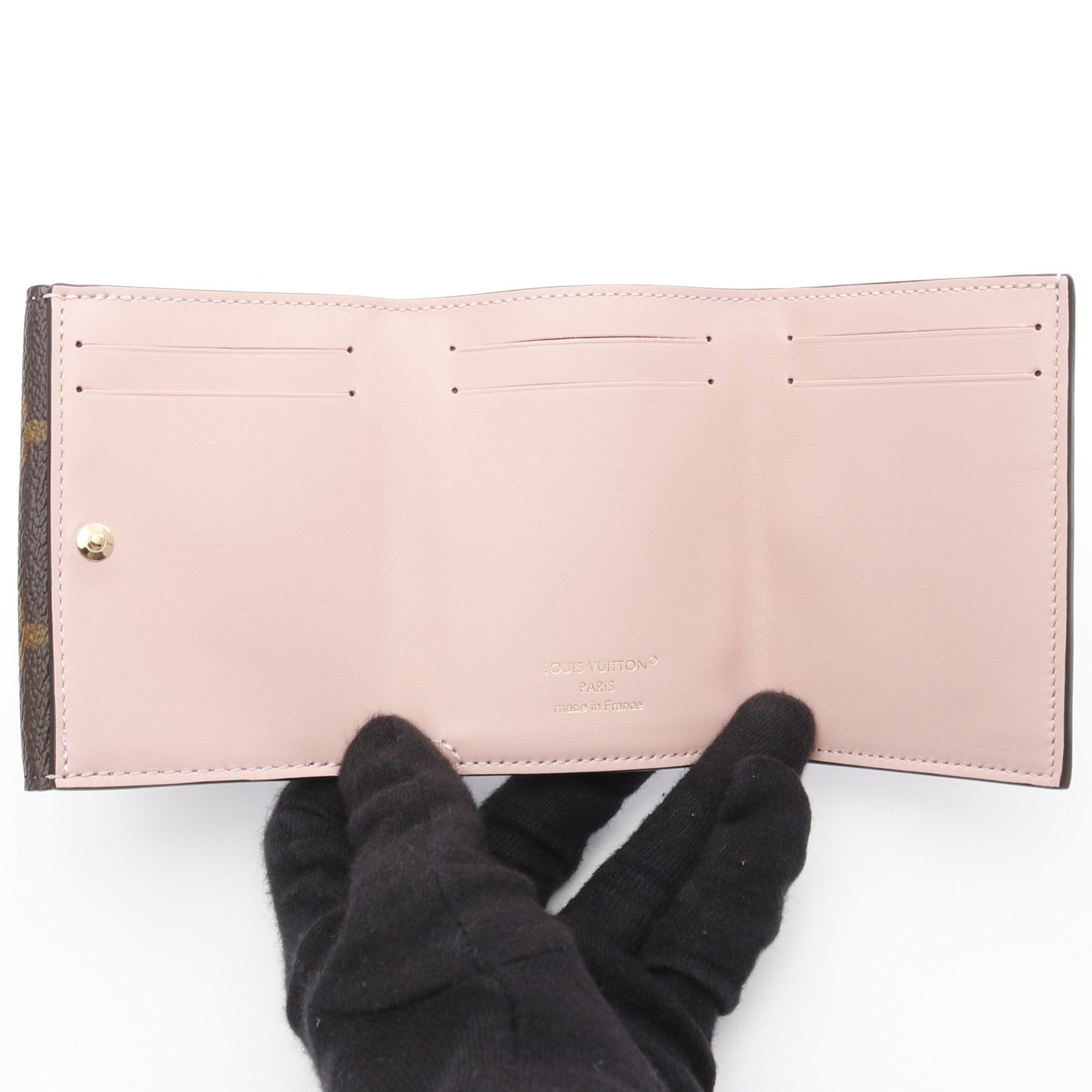 Louis Vuitton Louis Vuitton Portefeuil Celeste Monogram Rose Ballerina Trifold Wallet Brown Size ONE SIZE - 3 Thumbnail