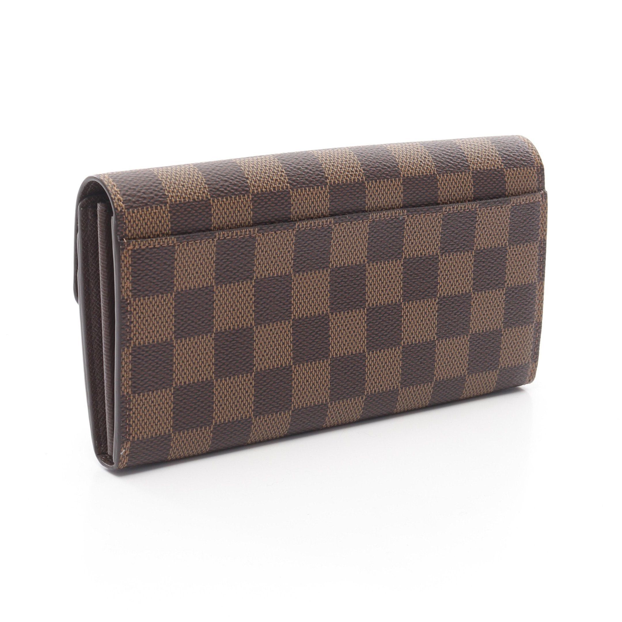 Louis Vuitton Louis Vuitton Portefeuil Sara Damier Ebene Bi-Fold Long Wallet Leather Brown Size ONE SIZE - 2 Thumbnail