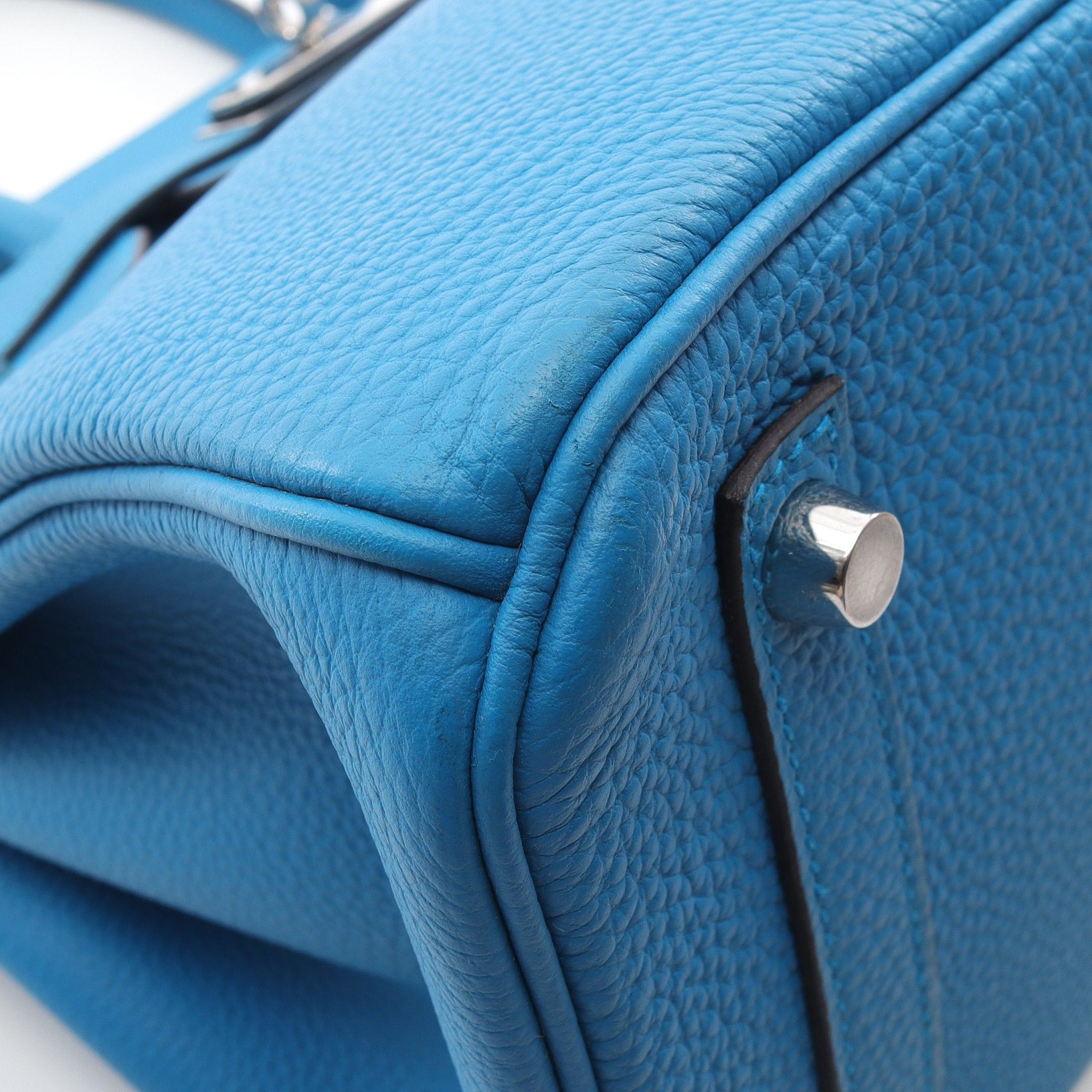 Hermes Hermes Birkin 30 Blue Zanzibar Handbag Togo Silver Hardware A Stamp Size ONE SIZE - 7 Thumbnail