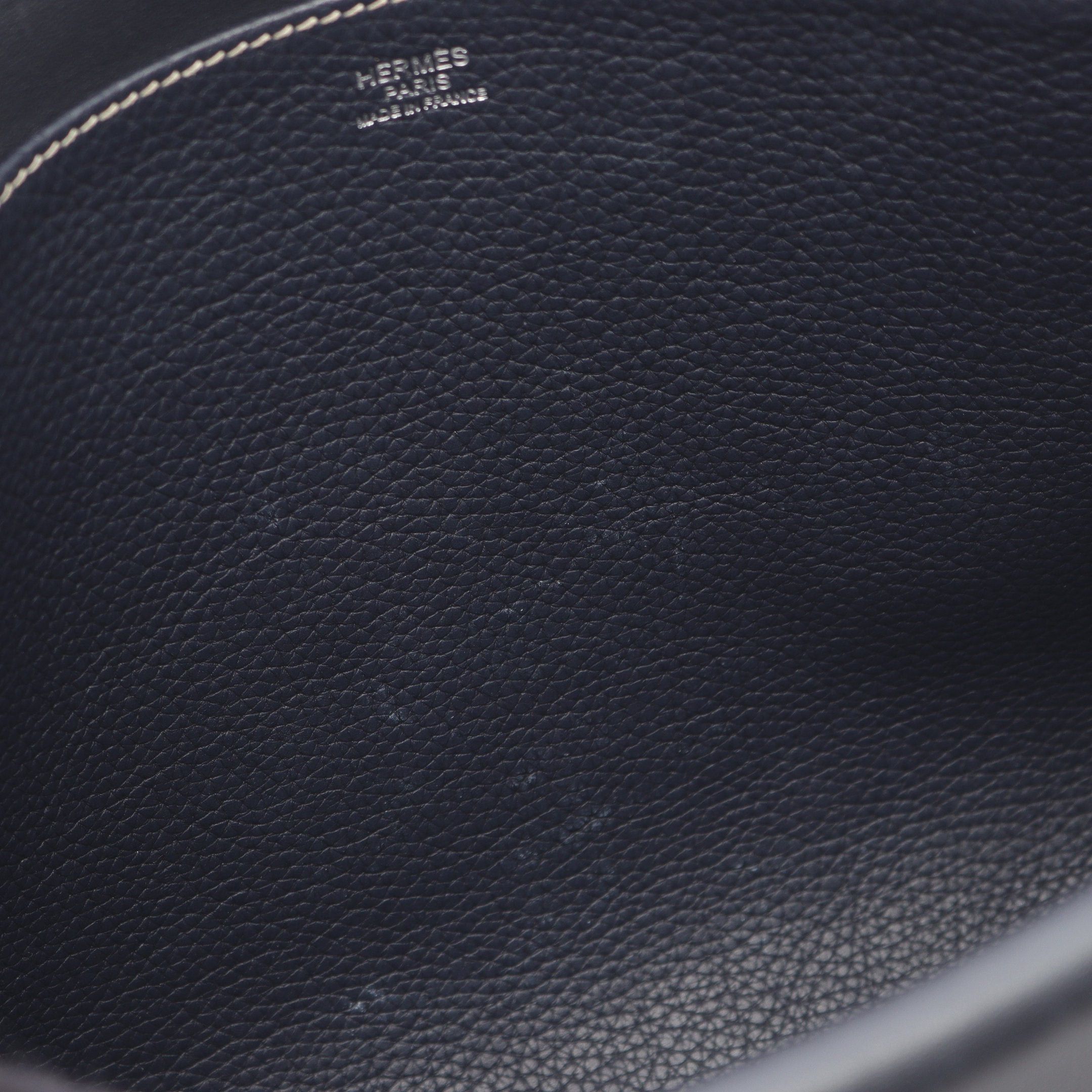 Hermes Hermes Arzan 31 Bleu Nui Handbag Clemence Leather Navy Silver Hardware C Engraved Size ONE SIZE - 8 Thumbnail