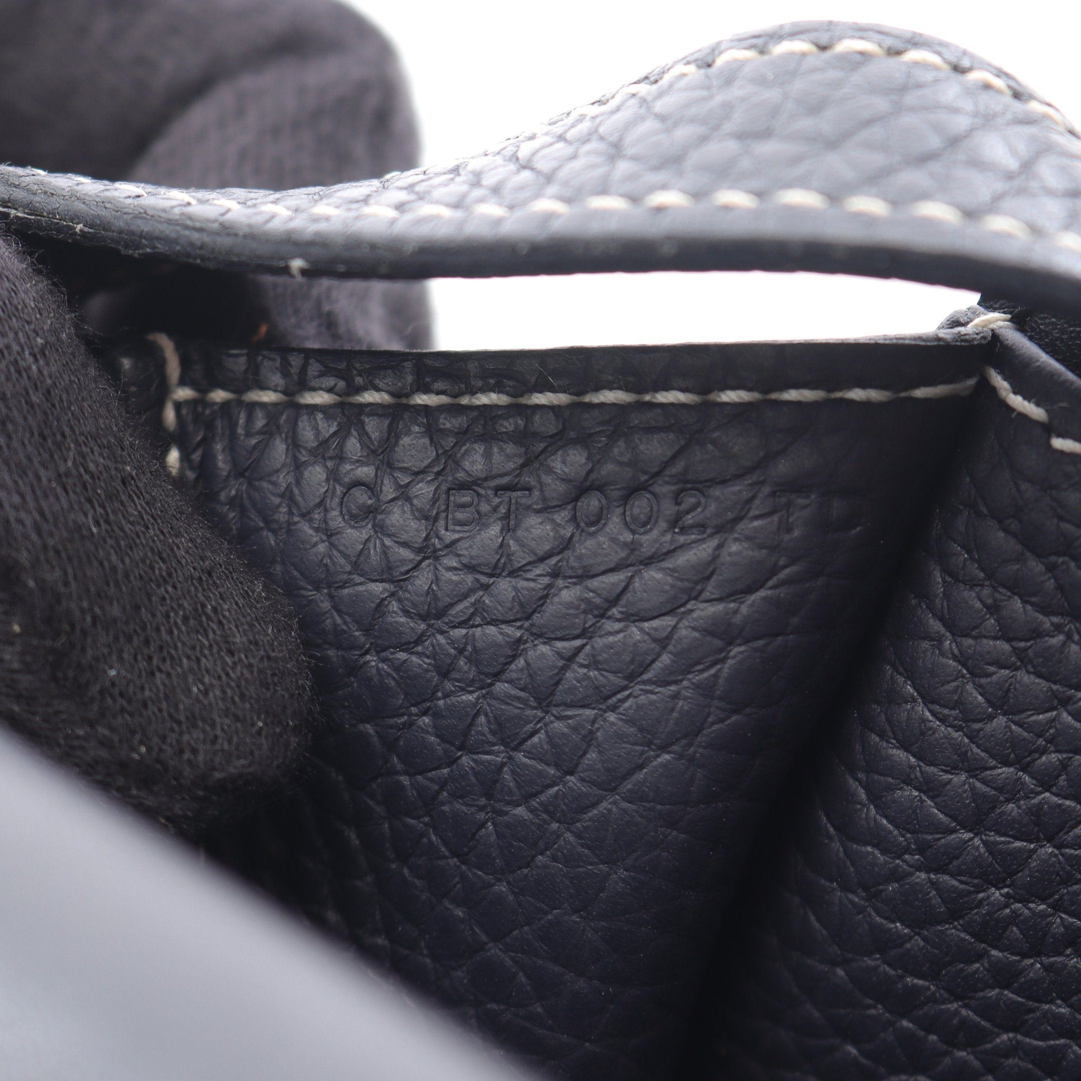 Hermes Hermes Arzan 31 Bleu Nui Handbag Clemence Leather Navy Silver Hardware C Engraved Size ONE SIZE - 5 Thumbnail