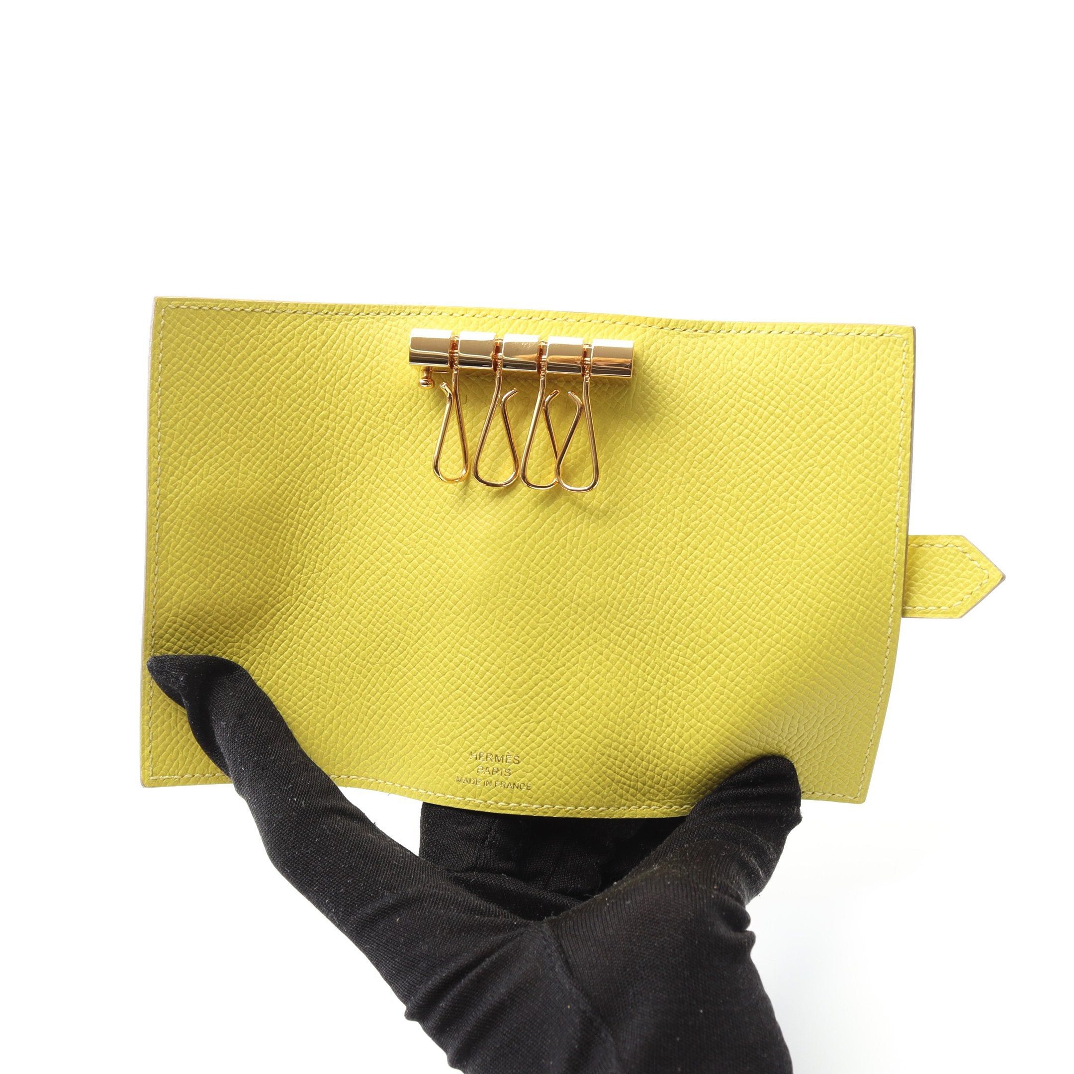 Hermes Hermes Bearn Jaune Naple 4 Ring Chain Key Case Veau Epsom Yellow Gold Hardware U Stamp Size ONE SIZE - 3 Thumbnail