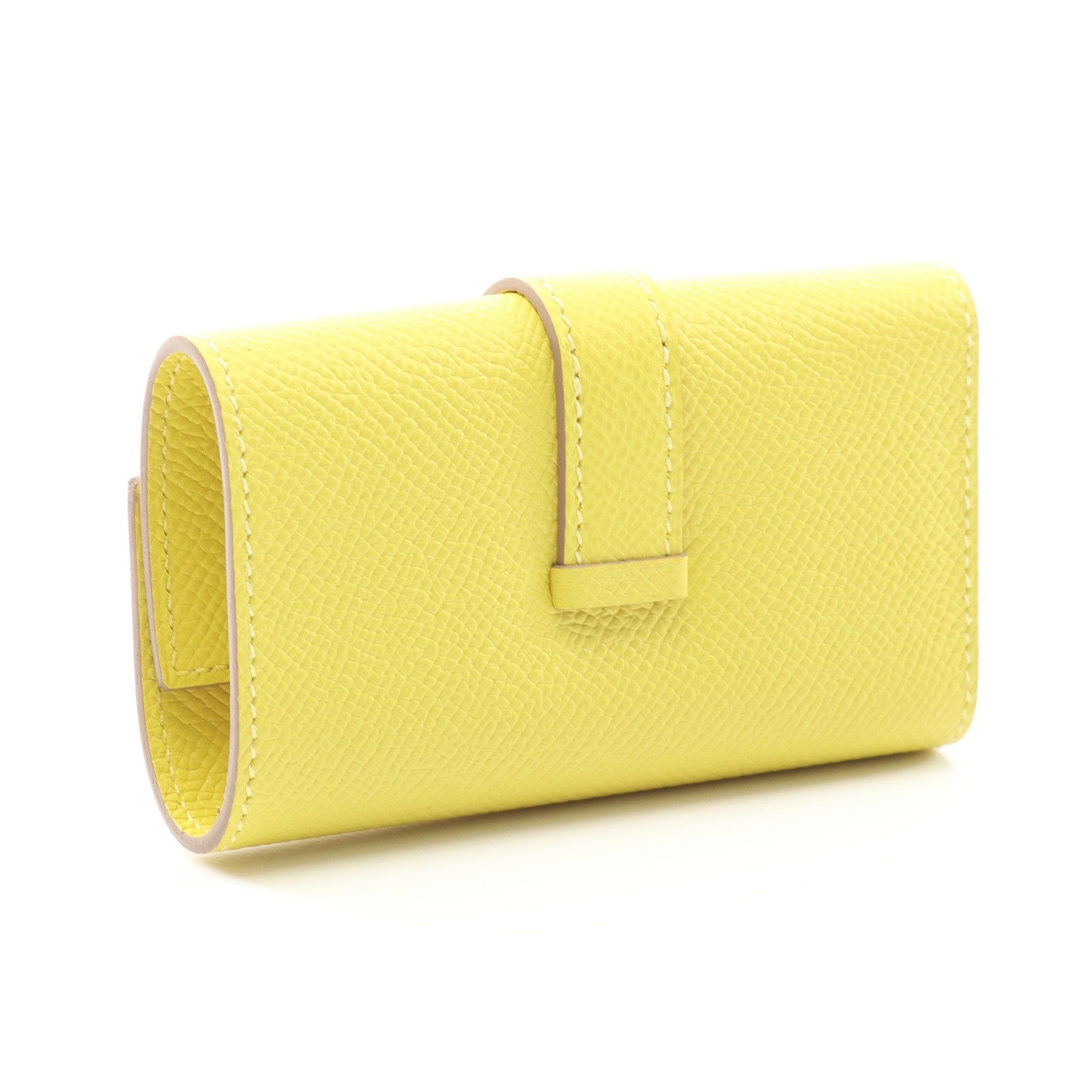 Hermes Hermes Bearn Jaune Naple 4 Ring Chain Key Case Veau Epsom Yellow Gold Hardware U Stamp Size ONE SIZE - 2 Thumbnail