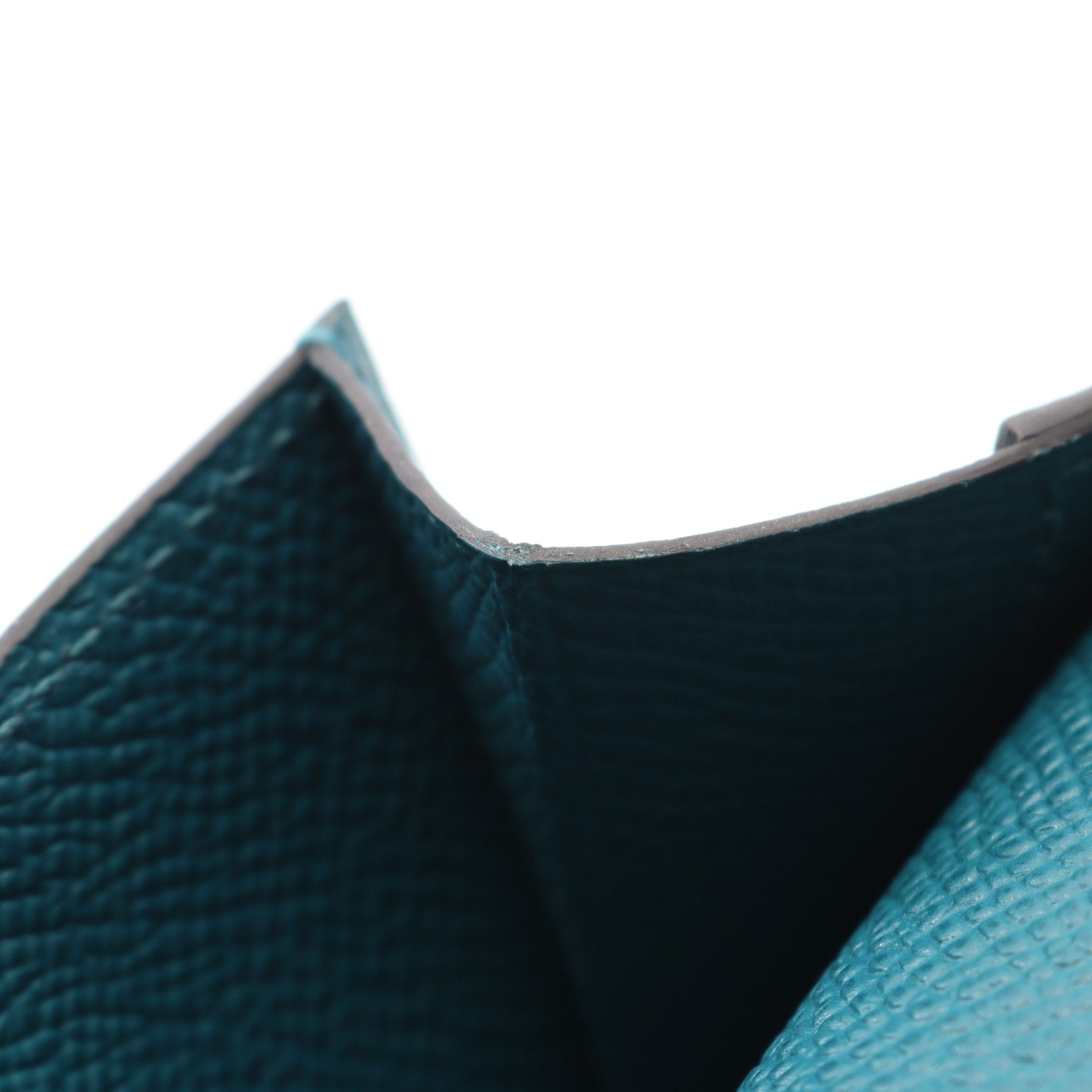 Hermes Hermes Kelly Pocket Compact Veil Vertigo Coin Purse Veau Epsom Blue Green Gold Hardware D Stamp Size ONE SIZE - 9 Thumbnail