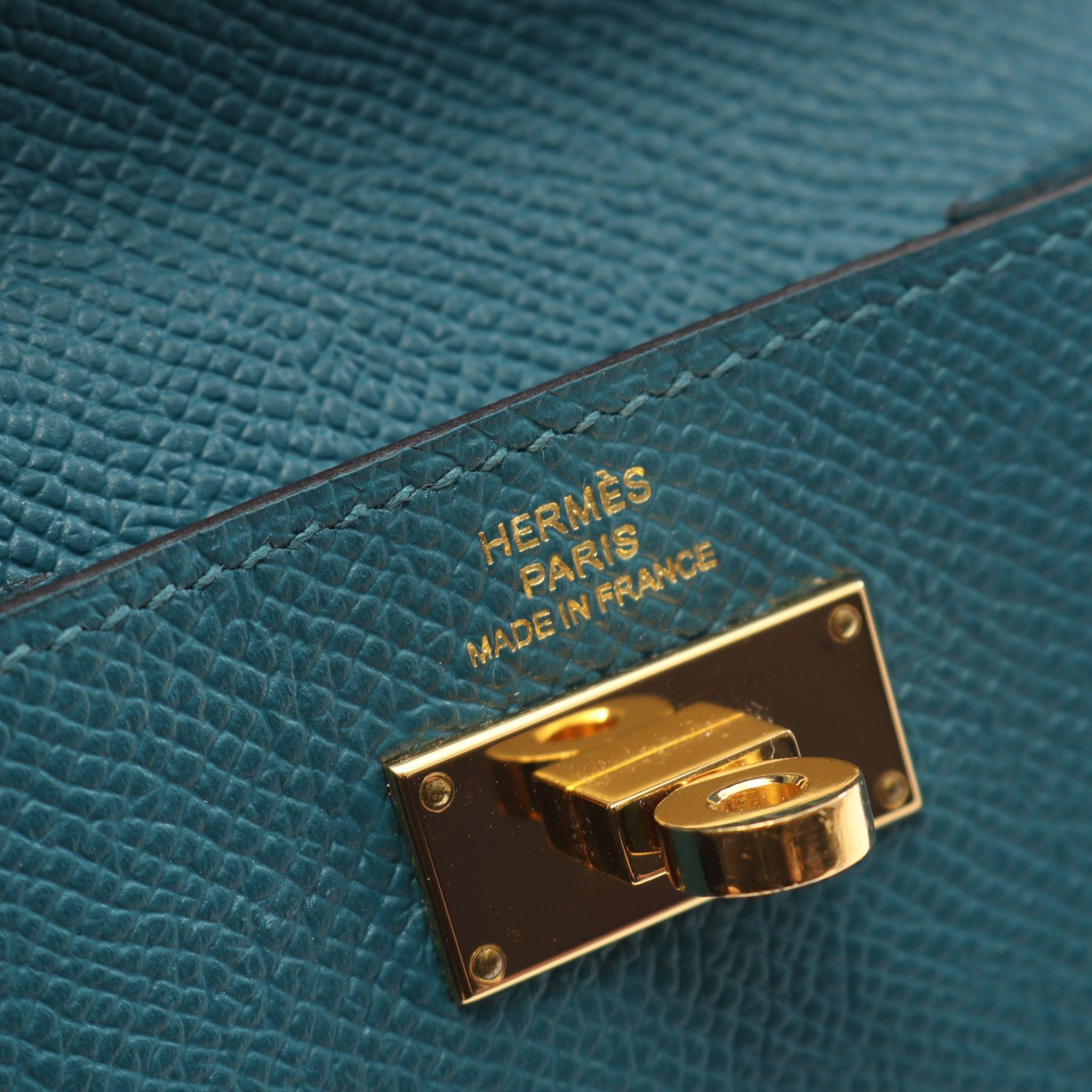 Hermes Hermes Kelly Pocket Compact Veil Vertigo Coin Purse Veau Epsom Blue Green Gold Hardware D Stamp Size ONE SIZE - 4 Thumbnail