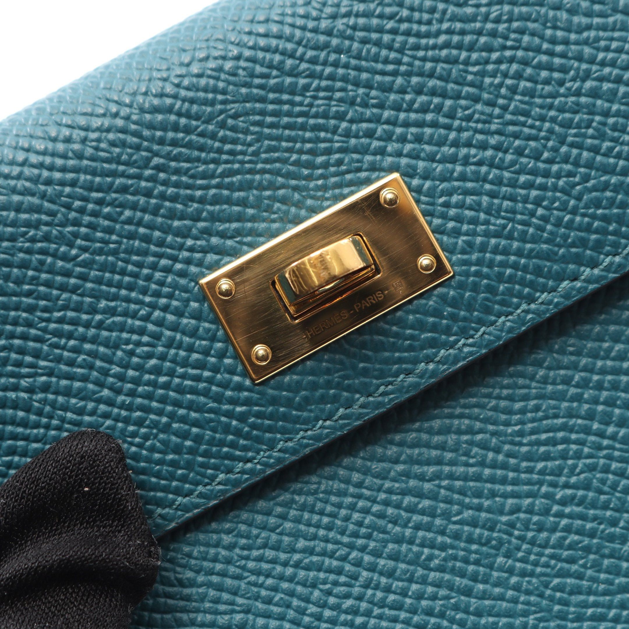 Hermes Hermes Kelly Pocket Compact Veil Vertigo Coin Purse Veau Epsom Blue Green Gold Hardware D Stamp Size ONE SIZE - 6 Thumbnail