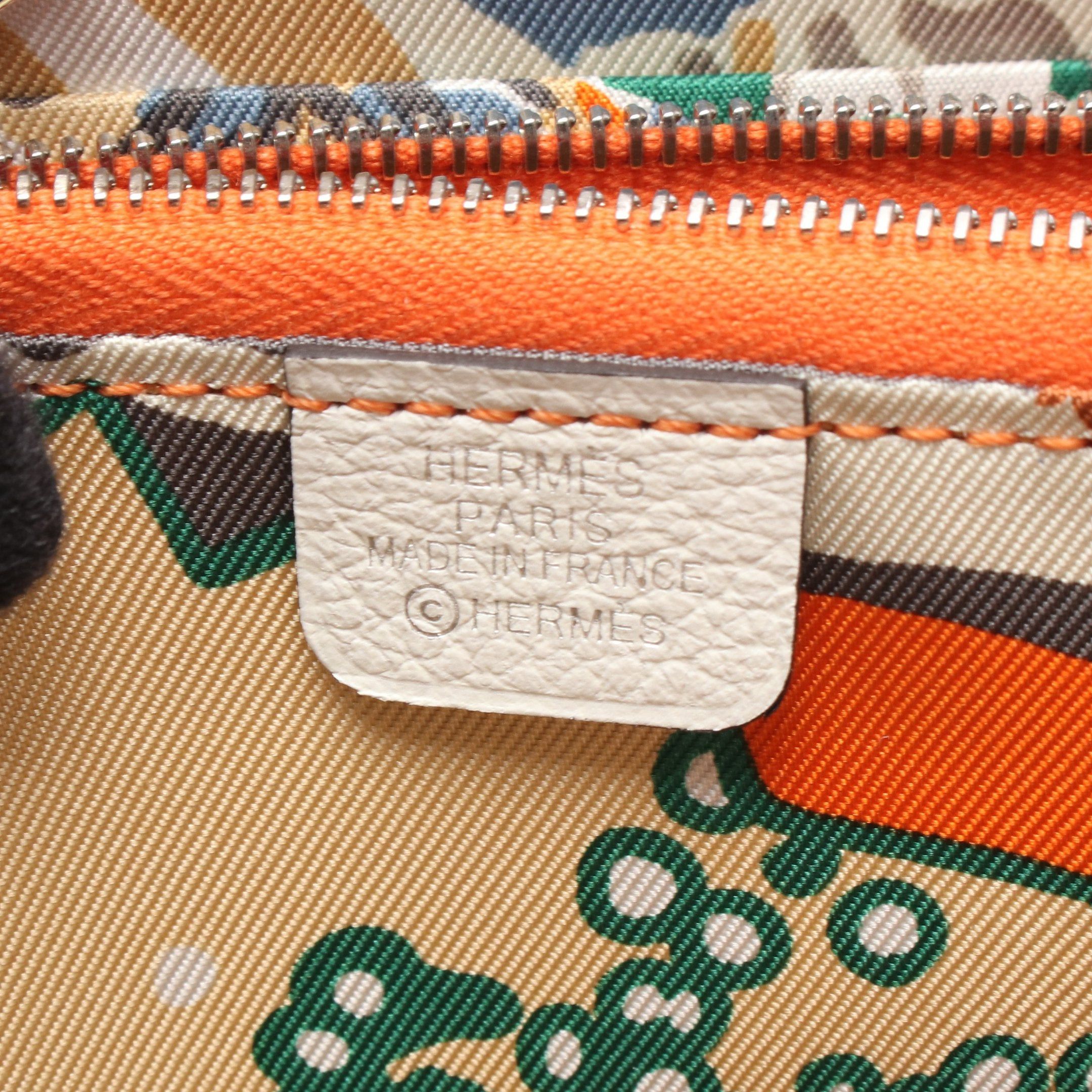 Hermes Hermes Azap Compact Silk In New White Round Zipper Wallet Evercolor Silver Hardware B Stamp Size ONE SIZE - 4 Thumbnail