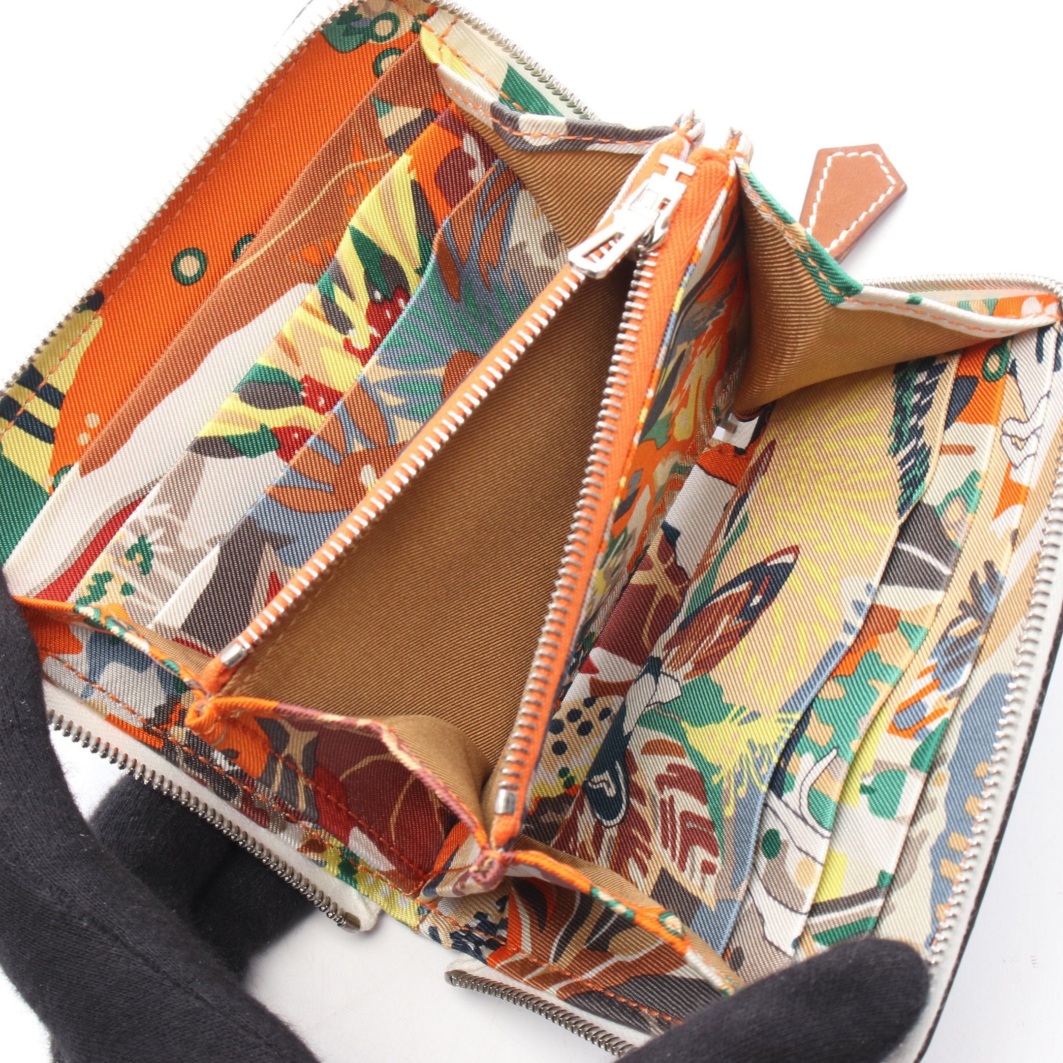 Hermes Hermes Azap Compact Silk In New White Round Zipper Wallet Evercolor Silver Hardware B Stamp Size ONE SIZE - 3 Thumbnail