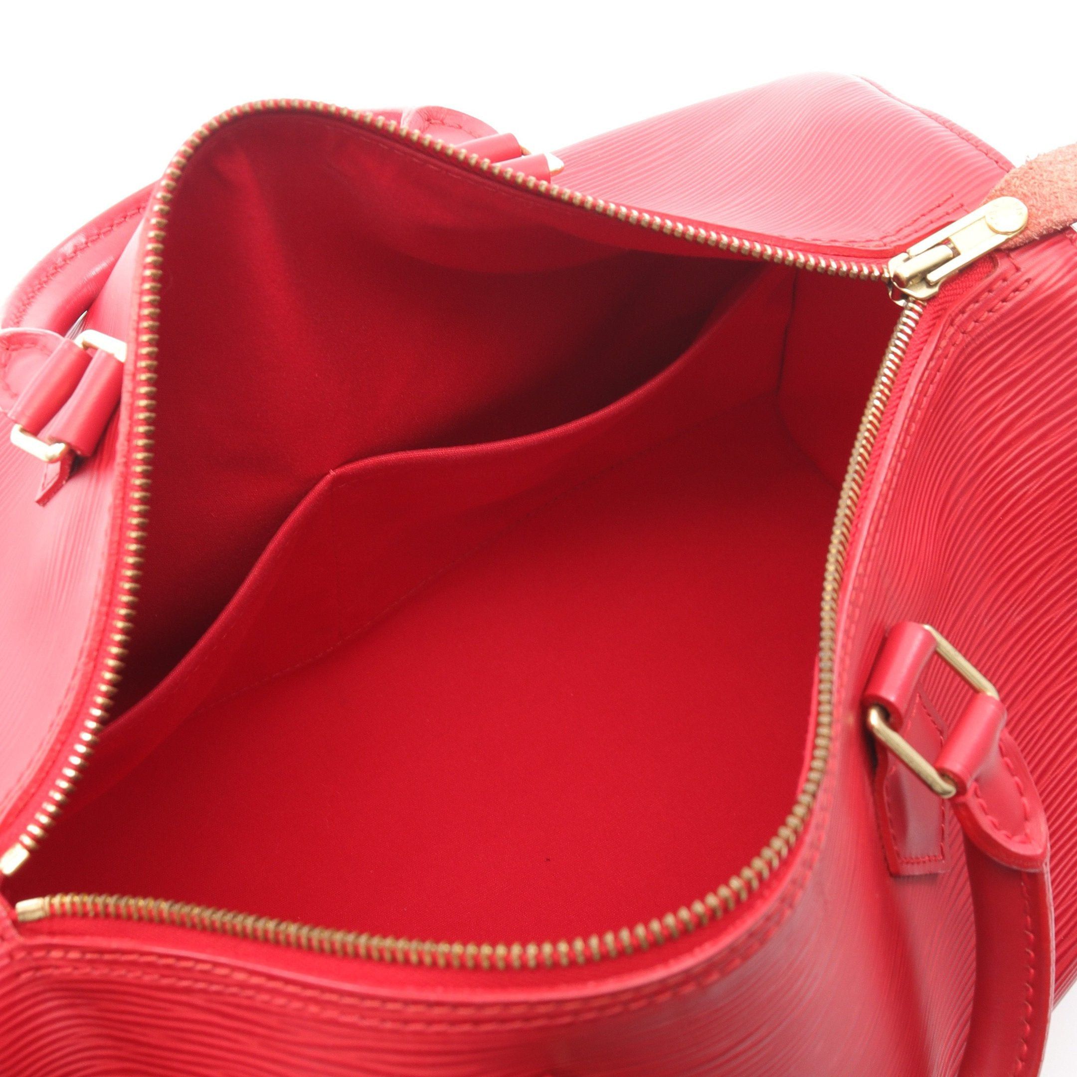 Louis Vuitton Louis Vuitton Speedy 30 Epi Handbag Leather Red Size ONE SIZE - 3 Thumbnail