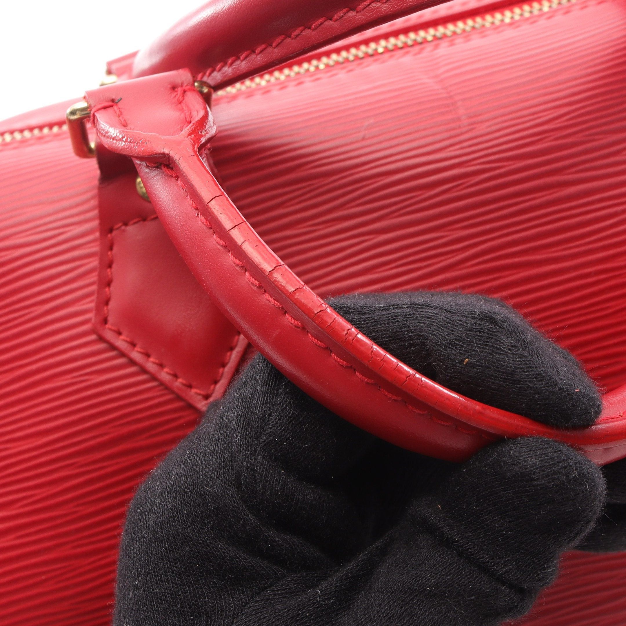 Louis Vuitton Louis Vuitton Speedy 30 Epi Handbag Leather Red Size ONE SIZE - 6 Thumbnail