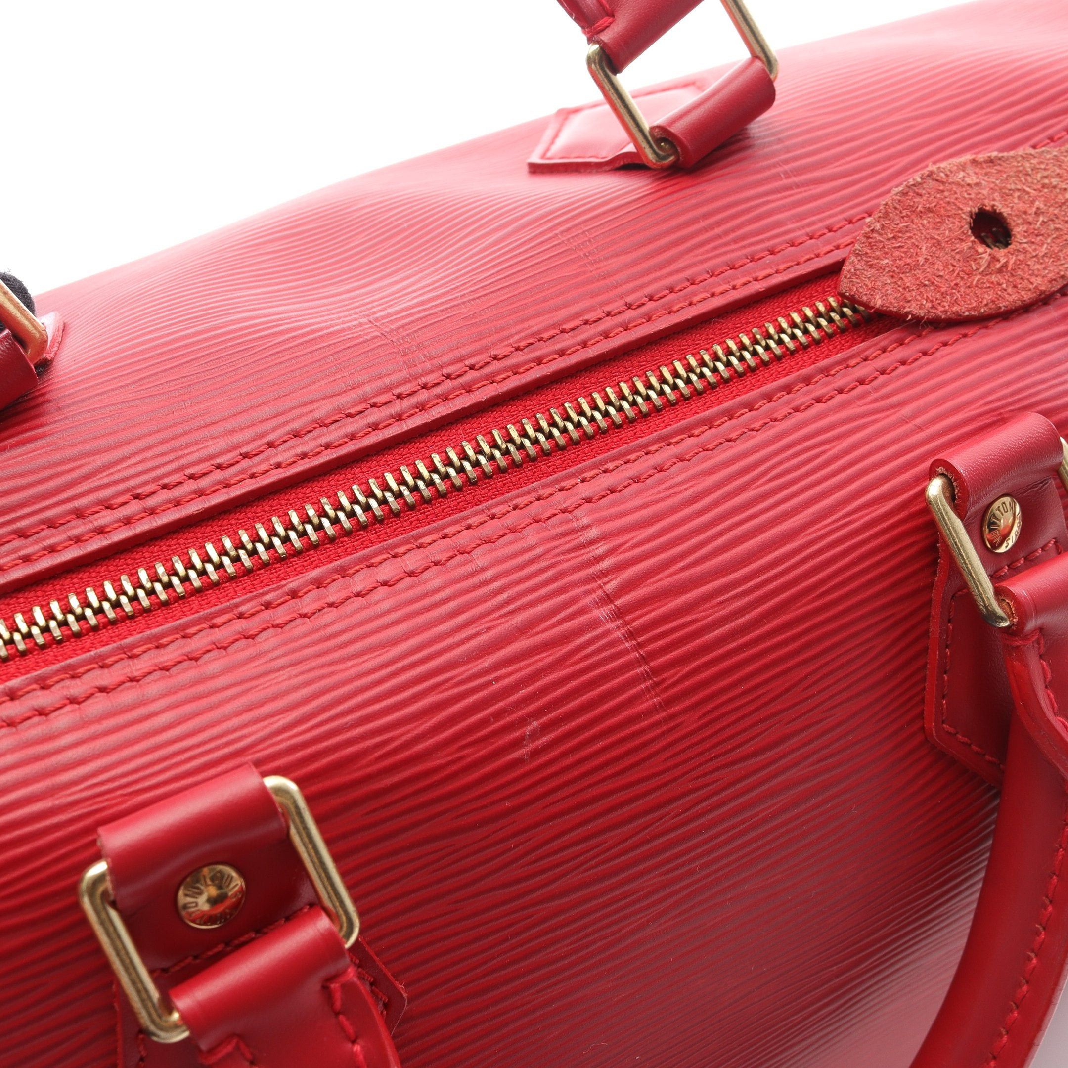 Louis Vuitton Louis Vuitton Speedy 30 Epi Handbag Leather Red Size ONE SIZE - 8 Thumbnail