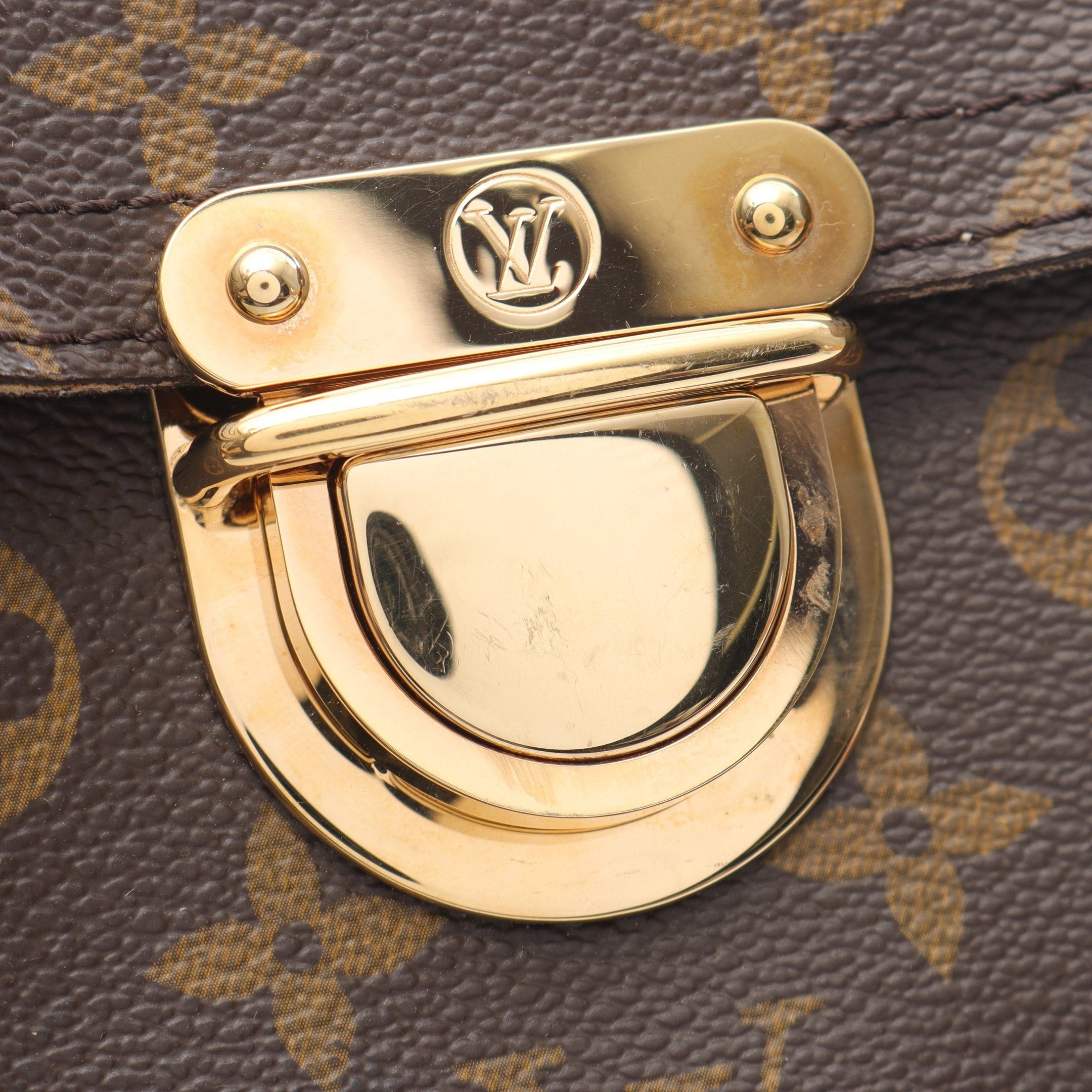 Louis Vuitton Louis Vuitton Manhattan Gm Monogram Handbag Leather Brown Size ONE SIZE - 10 Thumbnail