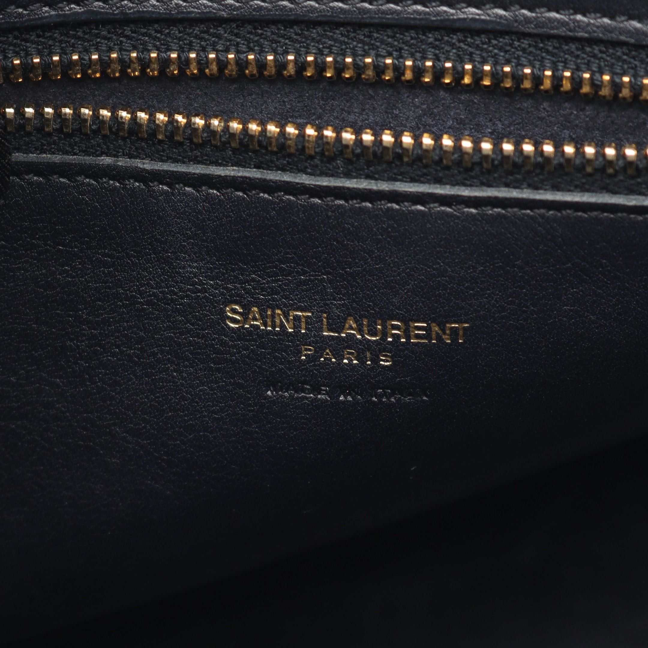 Yves Saint Laurent Yves Saint Laurent Monogram Kabas Handbag Leather Dark Navy Size ONE SIZE - 4 Thumbnail