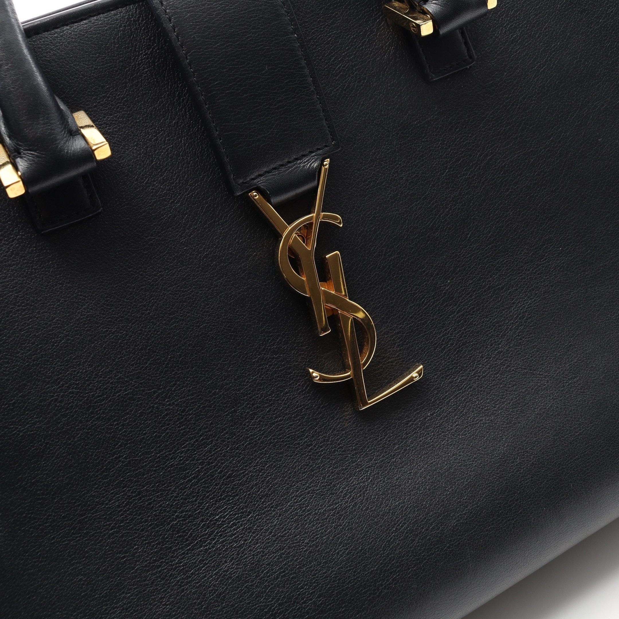 Yves Saint Laurent Yves Saint Laurent Monogram Kabas Handbag Leather Dark Navy Size ONE SIZE - 10 Thumbnail